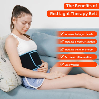 Red Light Therapy Belt, 660&850nm 3 -in-1 Big Chips Near Infrared Therapy Wrap for Body HEDYNSHINEUS supplements