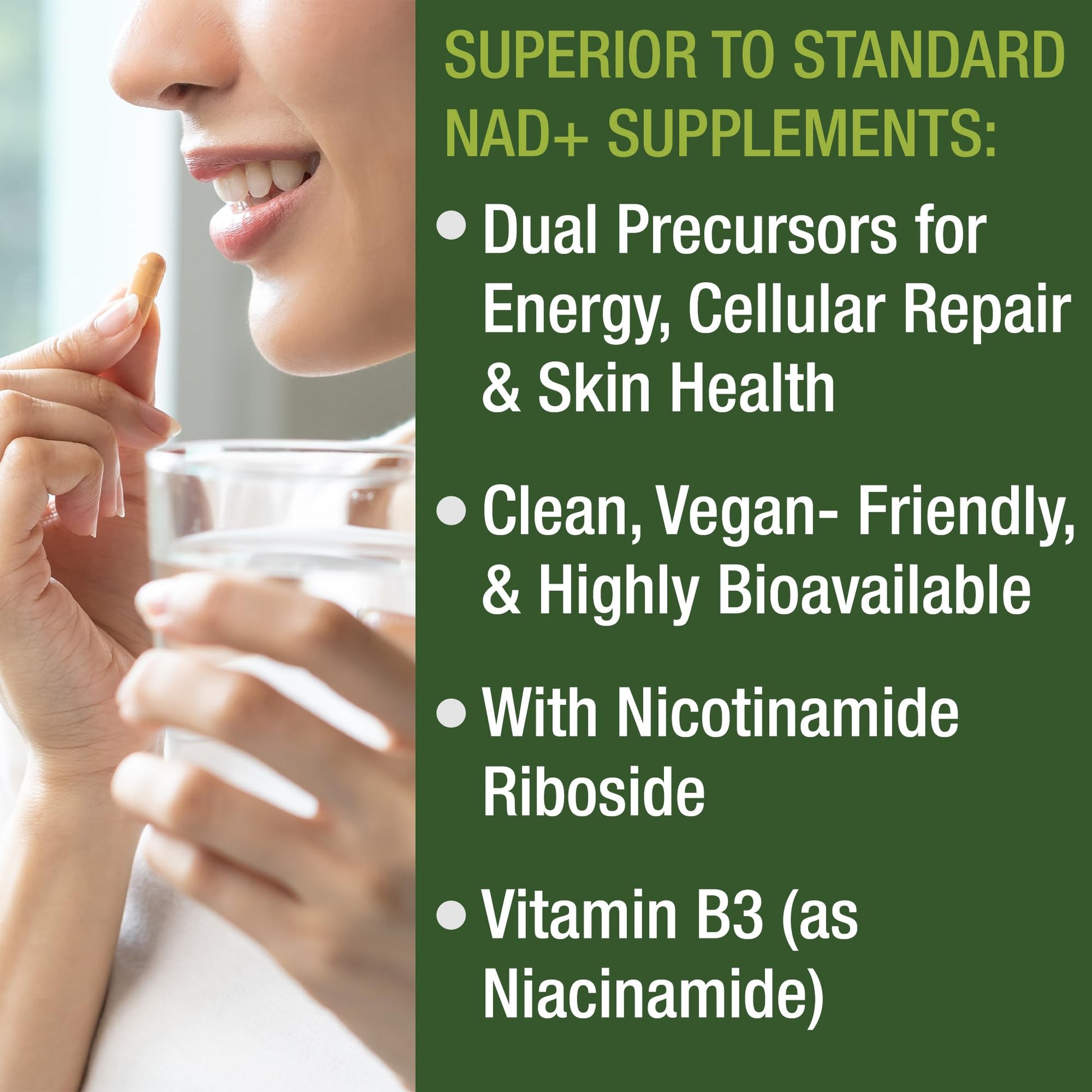 Peak Performance Nicotinamide Riboside NR Supplement Capsule. NMN Alternative NAD Supplement + Niacinamide for NAD+ Levels As We Age. 3rd Party Tested, Non-GMO, Vegan NR Vitamin for Women and Men Peak PerformanceAu supplements