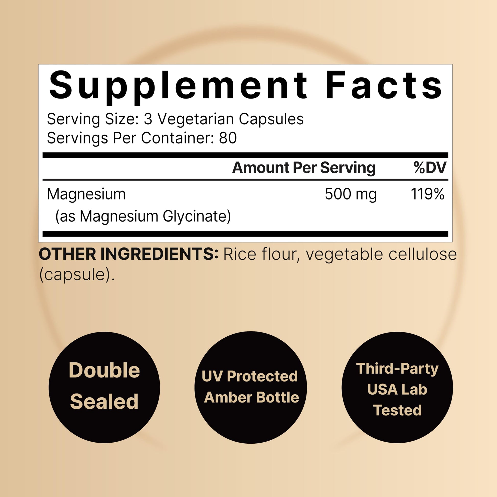 NatureBell Magnesium Glycinate 500mg Per Serving | 240 Veggie Capsule, 100% Chelated NatureBellUS supplements