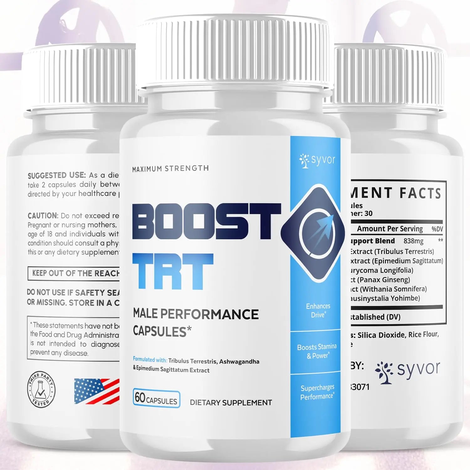 (2 Pack) Boost TRT Capsules, Official BoostTRT Capsules with All Natural Ingredients, Advanced Health & Wellness Support Formula with Max Strength Premium Active Lifestyle Vitamins (120 Capsules) SyvorAu supplements