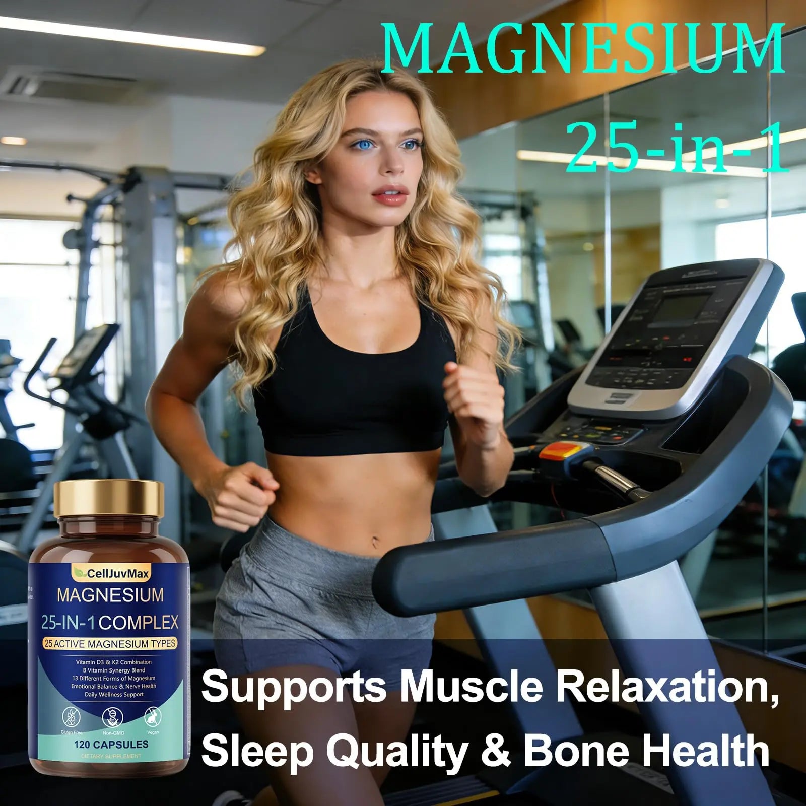 25-in-1 Magnesium Complex | Multi-Form Absorbable Blend for Daily Nutritional Support, 120 Vegan Caps (1) PBZPBZnz supplements