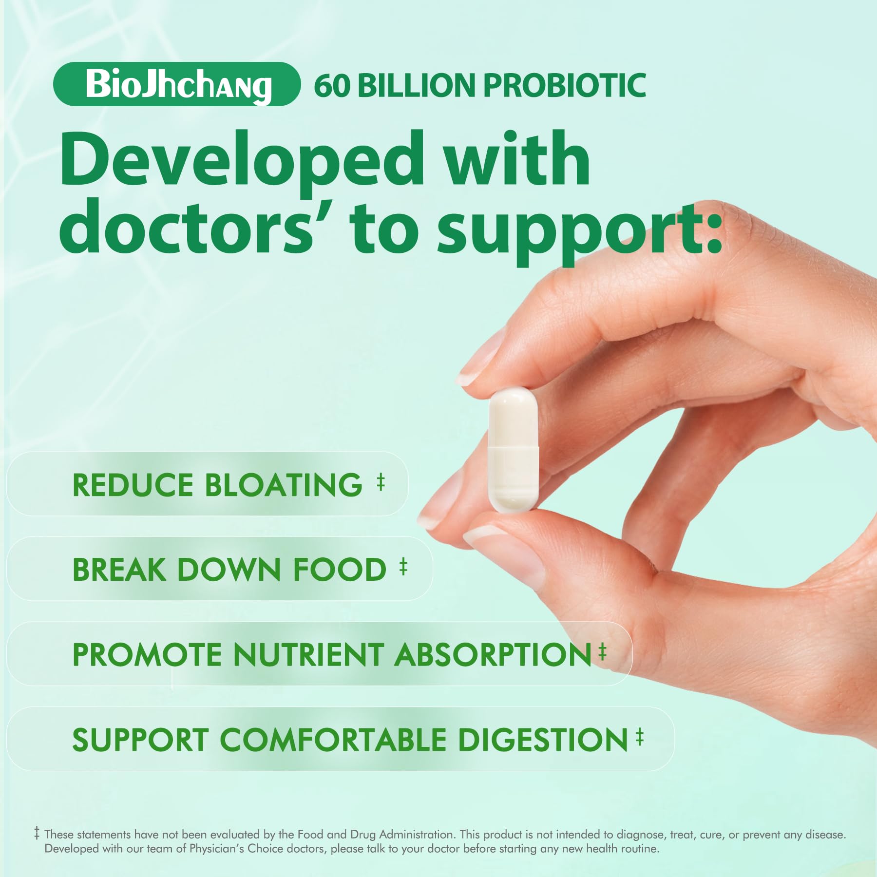 BioJhchang Probiotics Supplements 60 Billion CFUs 11 Diverse Strains Natural Prebiotics for Immune, Digestive Gut Health Supports Occasional Constipation Diarrhea Gas Bloating for Women & Men BioJhchangAu supplements