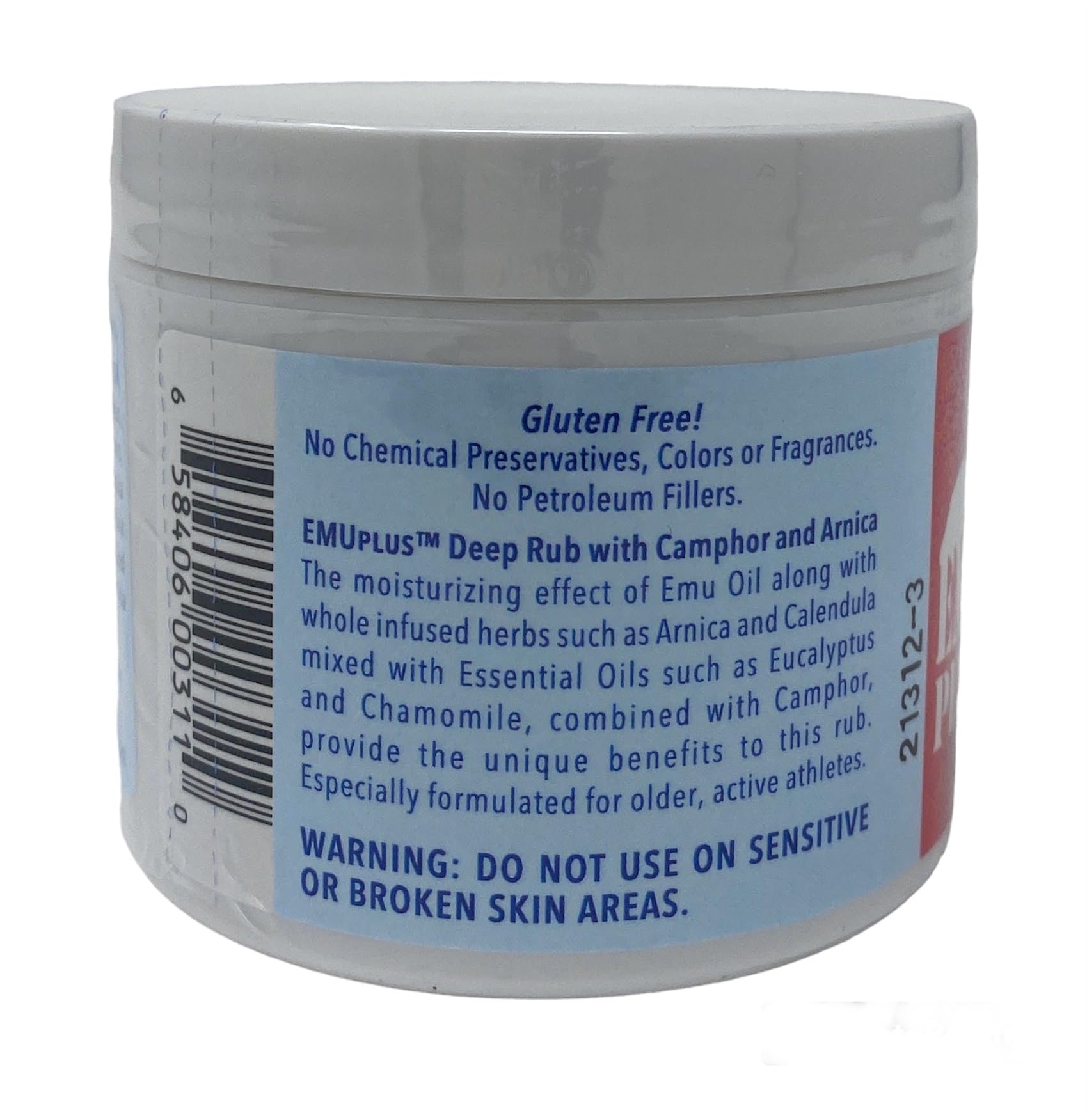 Montana Emu Ranch - EMUplus Deep Rub with Camphor and Arnica 4 Ounce - Made with Pure Emu Oil Montana Emu RanchAu supplements