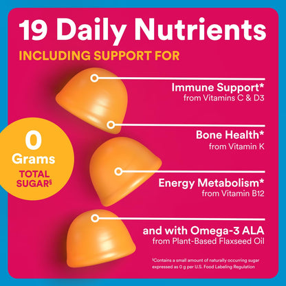 SmartyPants Zero Sugar Women’s Multivitamin Gummies: Biotin, Methylfolate, Omega 3 (ALA), Vitamin D3, C, Vitamin B12, B6, A, K, Zinc, Inositol SmartyPantsUS supplements