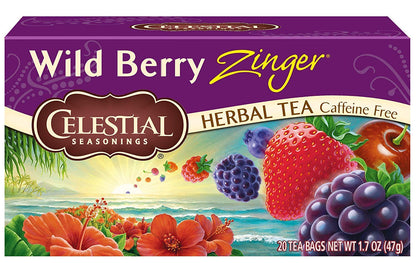 Celestial Seasonings Herbal Tea, Wild Berry Zinger, 20 Count (Pack of 6) Celestial SeasoningsUS supplements