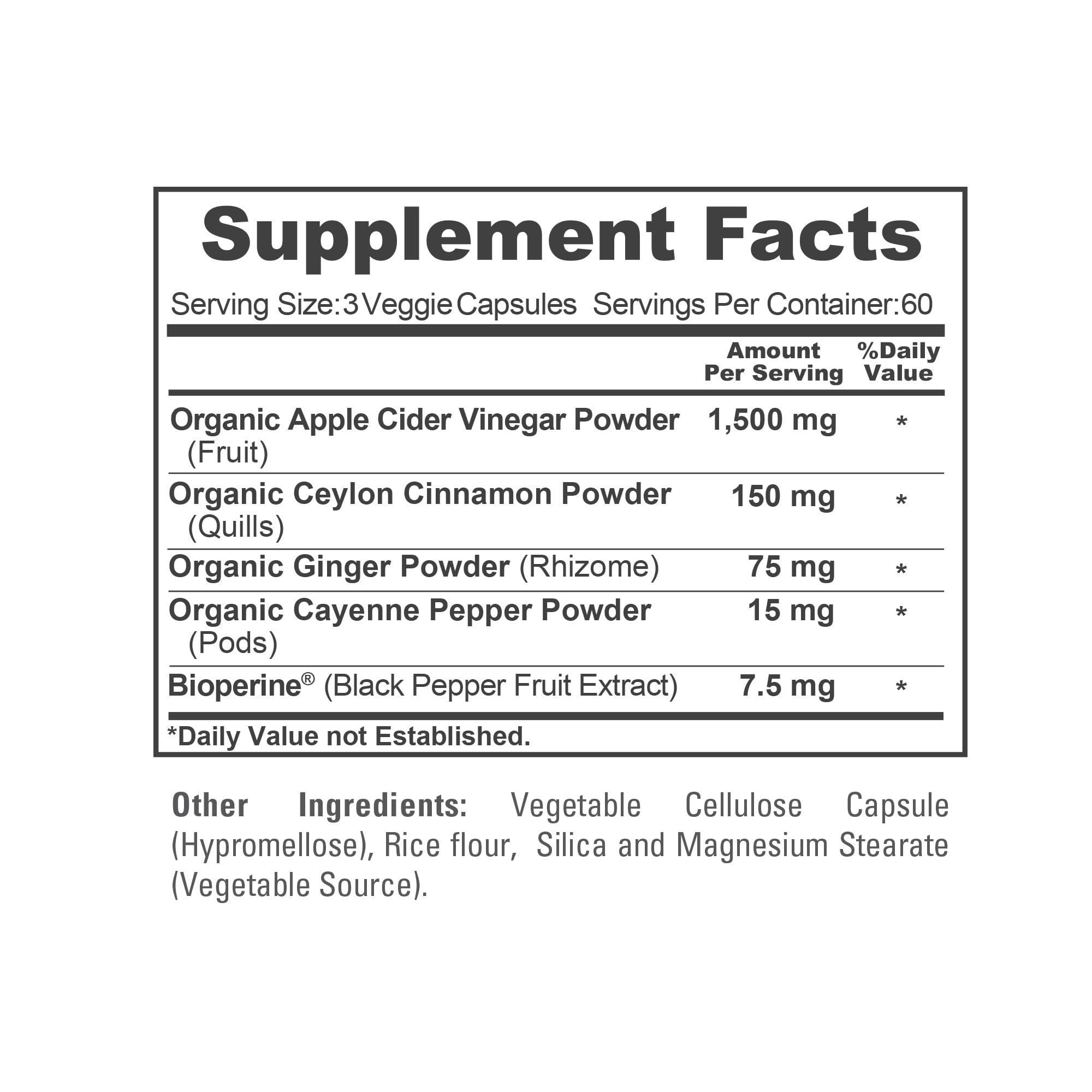 NusaPure Apple Cider Vinegar Complex 1500 mg 180 Veg Caps Suitable for Vegetarians and Vegans, Non-GMO NusaPureAu supplements