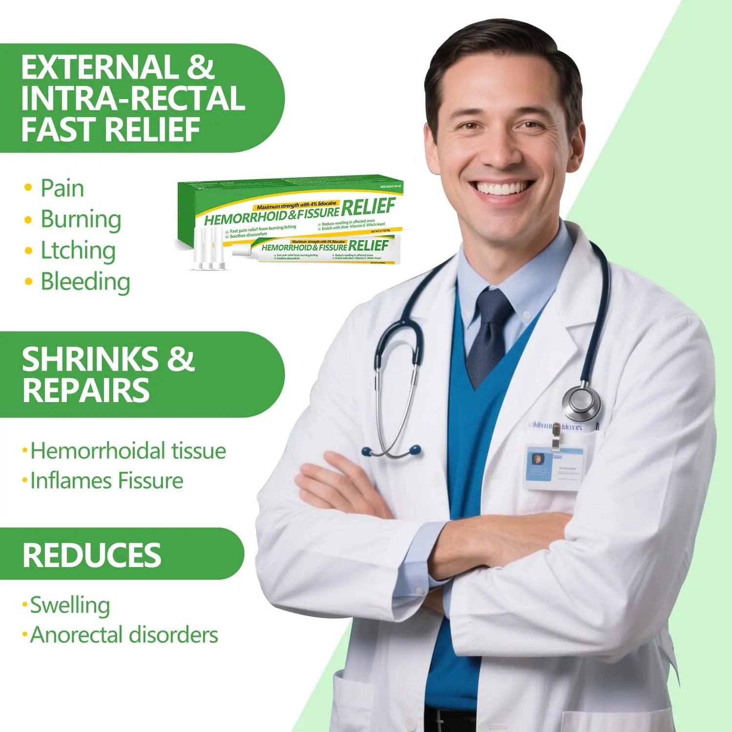 Dr.Goddyik Maximum Strength Hemorrhoid & Fissure Relief Cream Ointment with Aloe & Vitamin E - Fast Acting, Long Lasting Soothe for Itching, Burning & Fissures Dr.GoddyikAu supplements