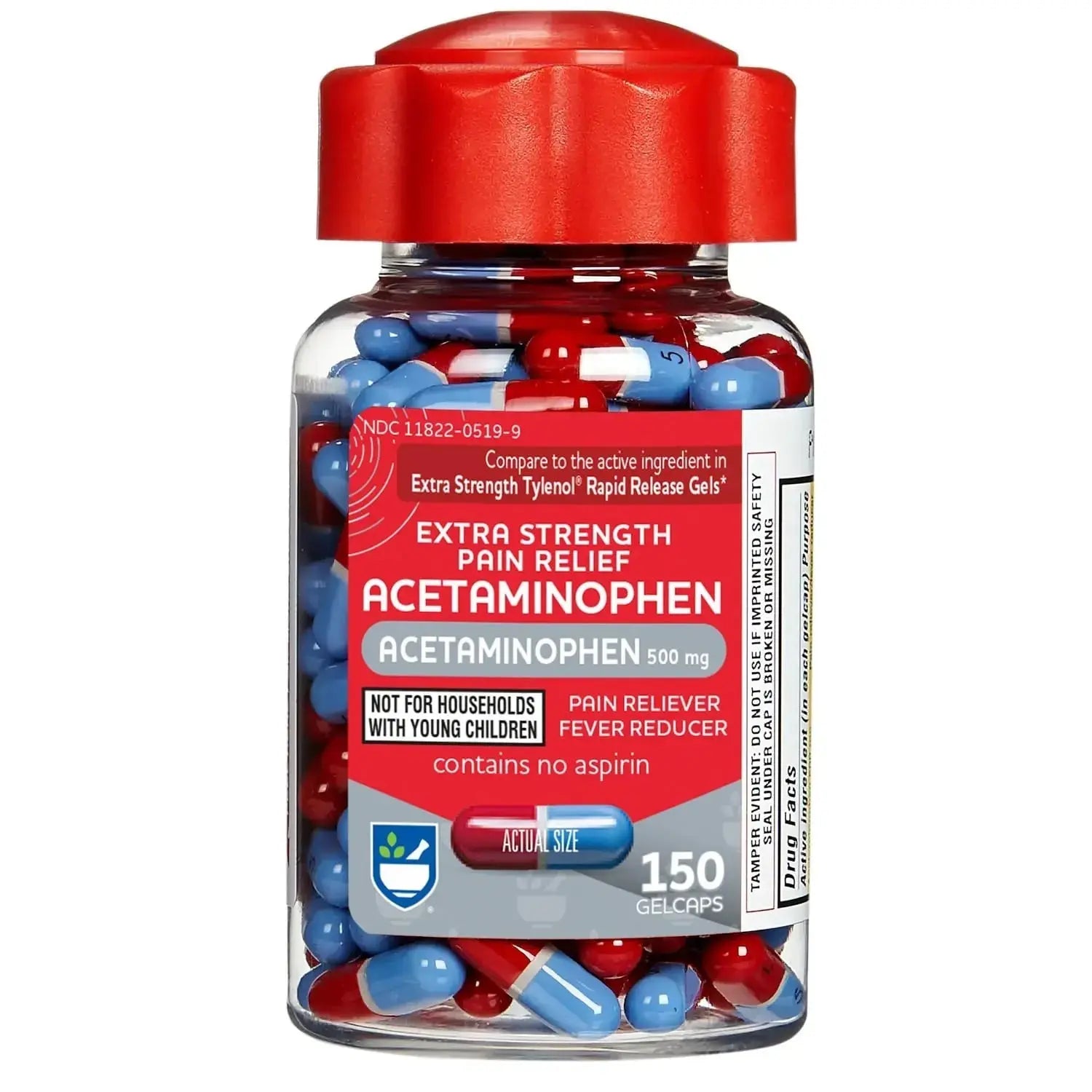 Rite Aid Extra Strength 500mg Acetaminophen Rapid Release Gelcaps - 150 Count | Joint, Muscle, Arthritis, Back Pain Relief Rite AidAu supplements