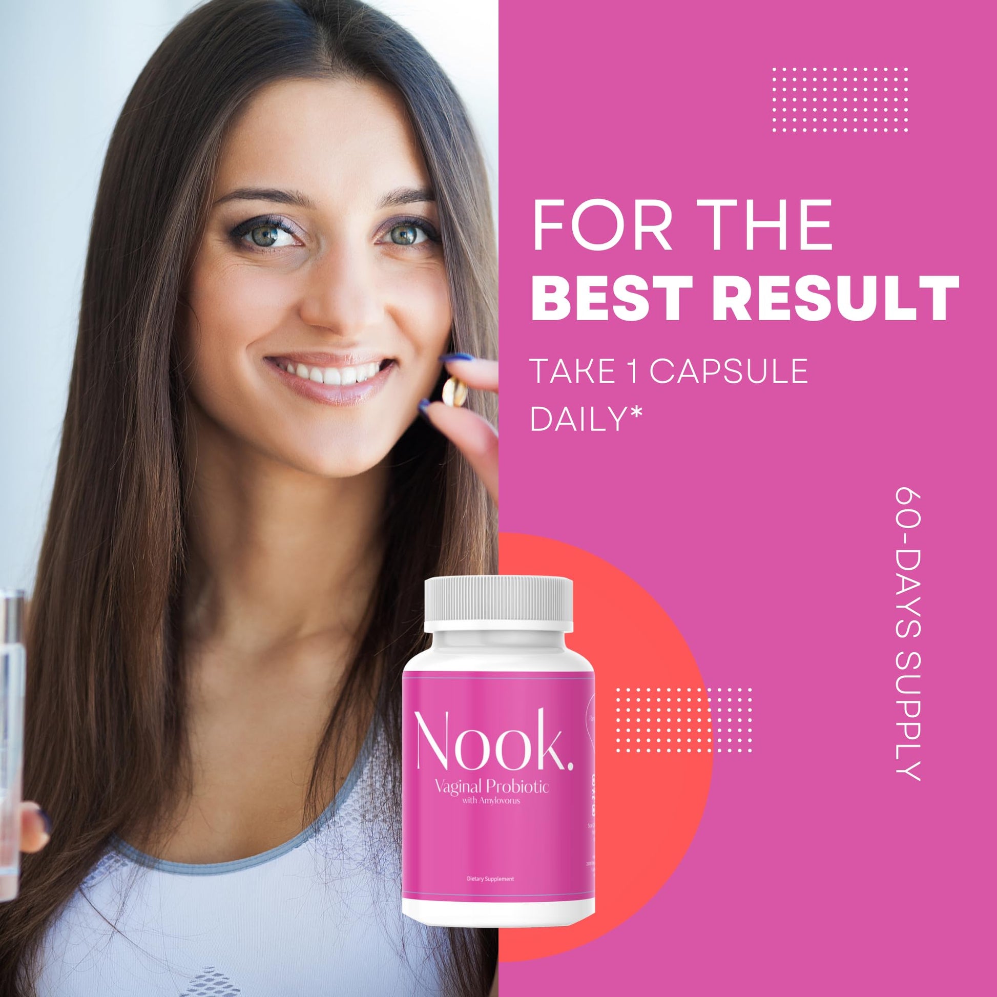 Nook Vaginal Probiotics for Women - pH Balance & Odor Control Feminine Health Supplements NookAu supplements