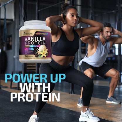 Whey Protein Powder 26g - Vanilla Ice Cream Whey Isolate Protein for Muscle Growth Nature's NutritionUS supplements