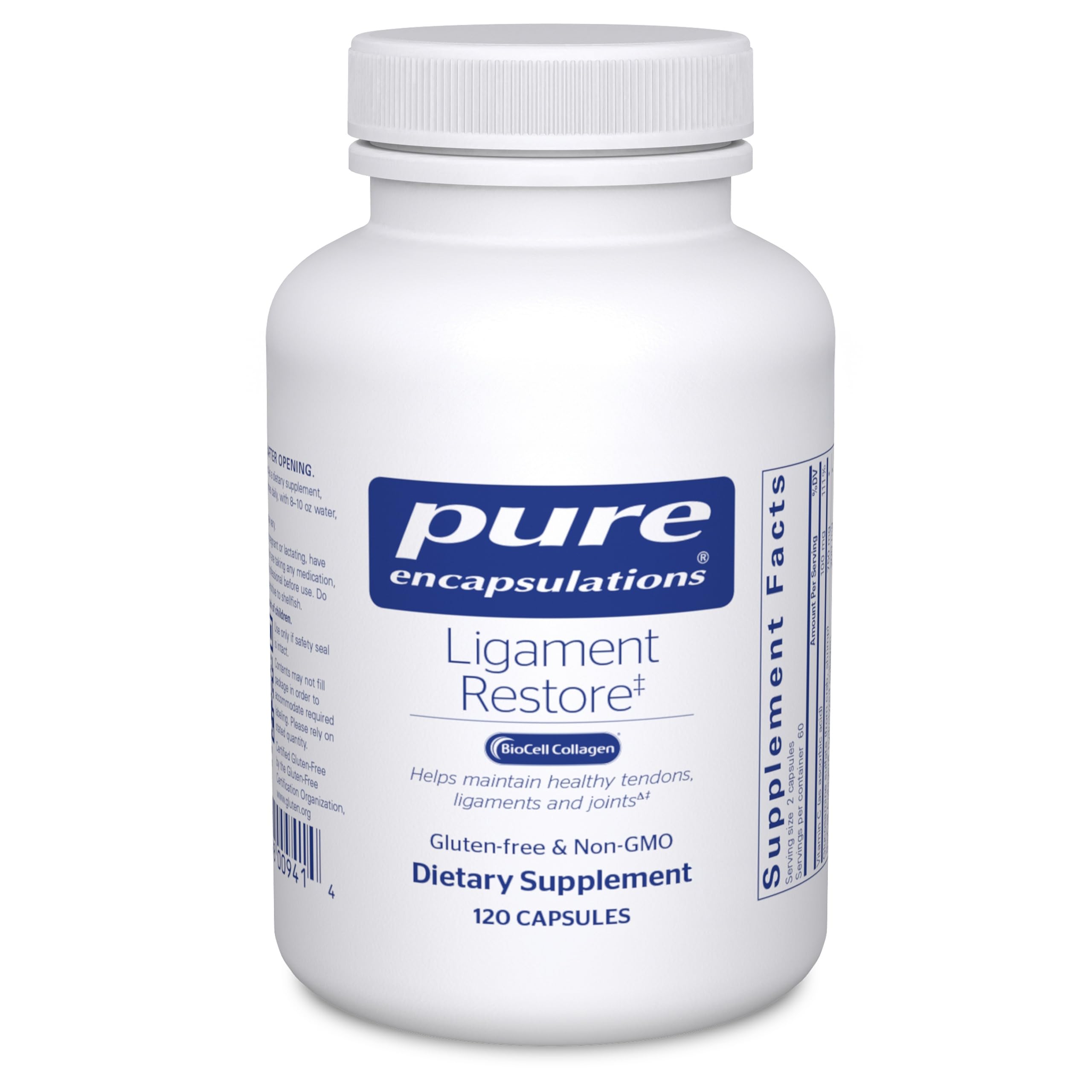 Pure Encapsulations - Ligament Restore - Dietary Supplement Helps Maintain Healthy Tendons, Ligaments and Joints - 120 Capsules Pure EncapsulationsAu supplements