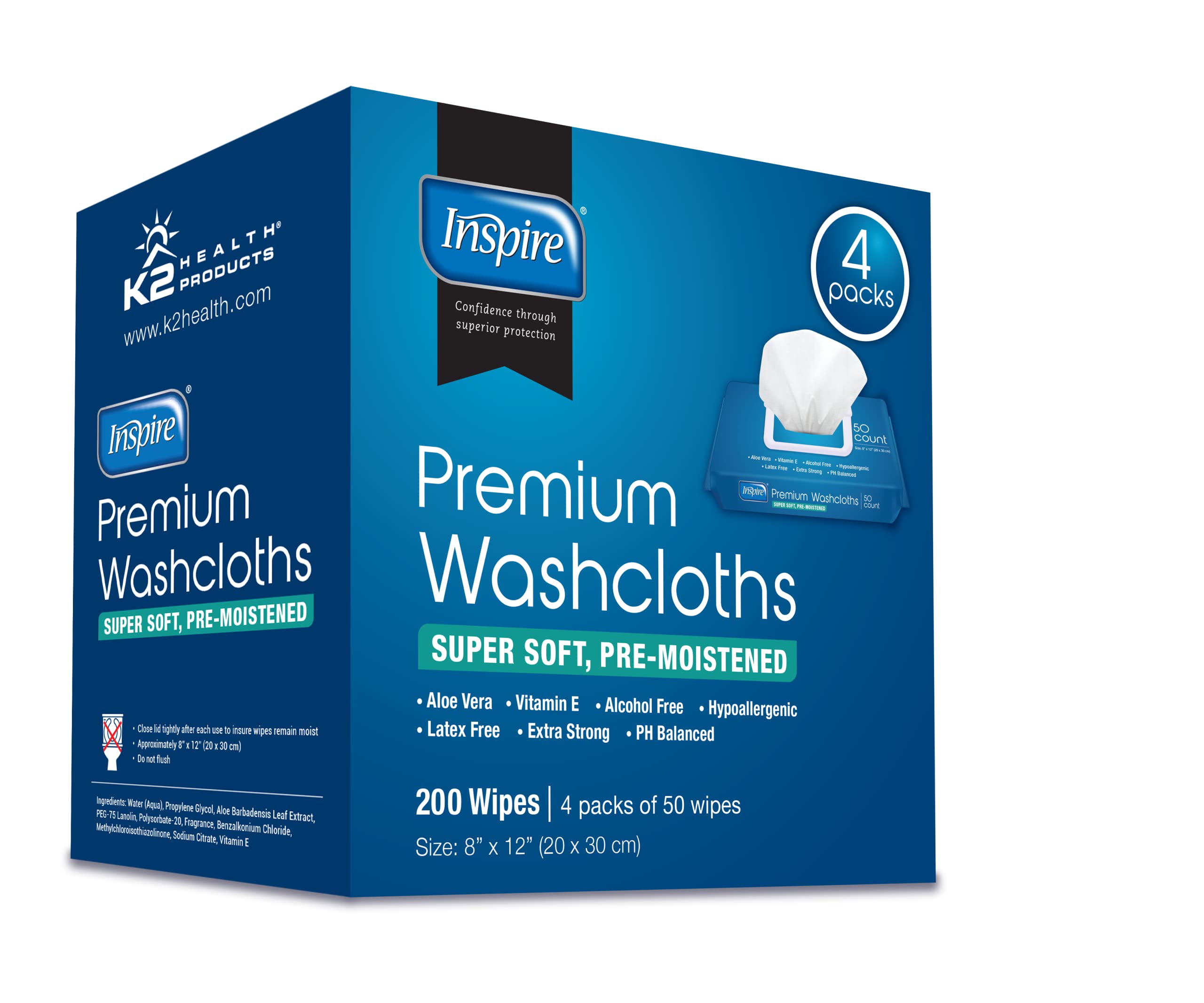 Inspire Adult Wet Wipes, Adult Wash Cloths, Adult Wipes for Incontinence InspireAu supplements