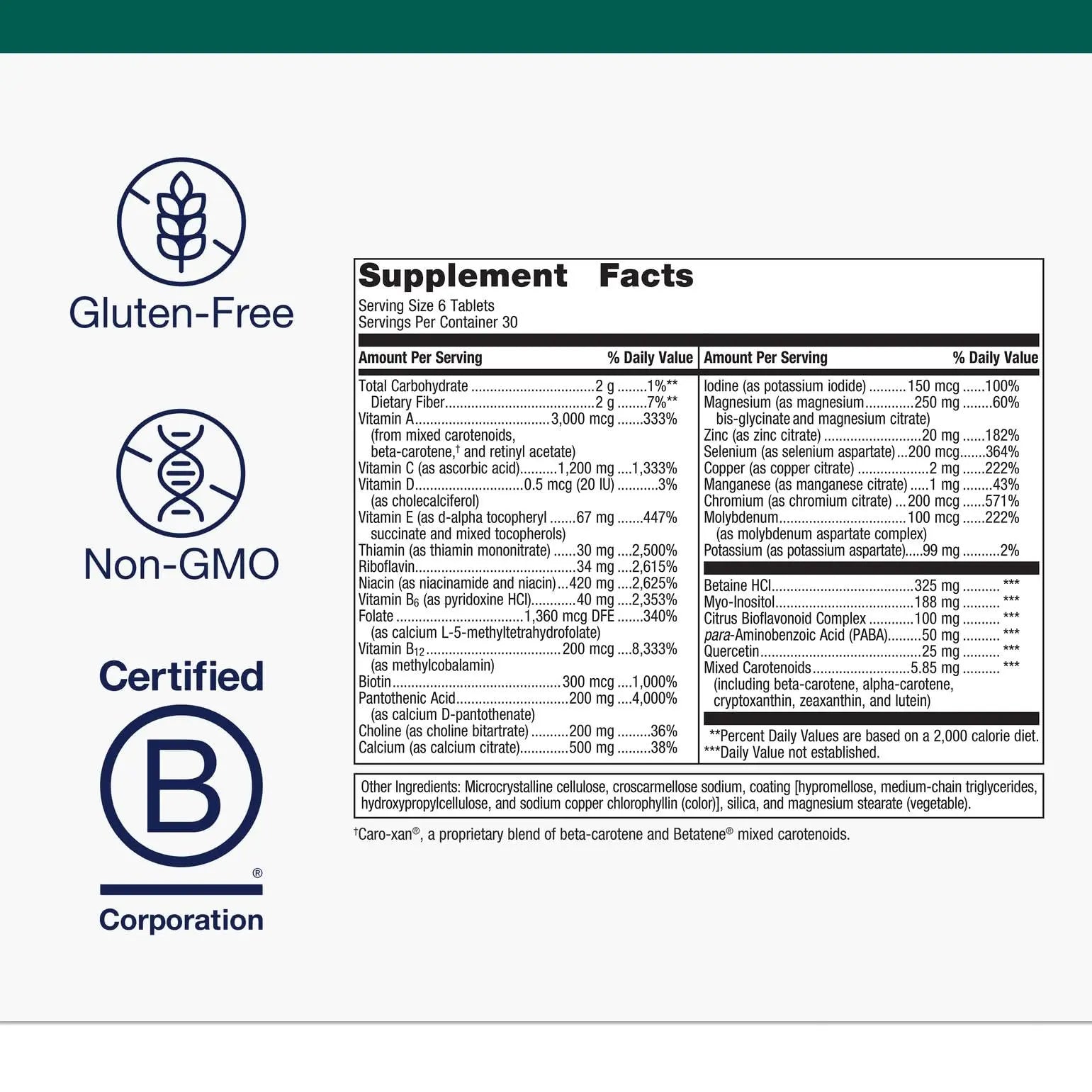 Metagenics Multigenics Multivitamin - Daily Multivitamin with Beta-Carotene, Folic Acid, Calcium & Magnesium - Supports Bone, Heart, Immune & Cellular Health MetagenicsAu supplements