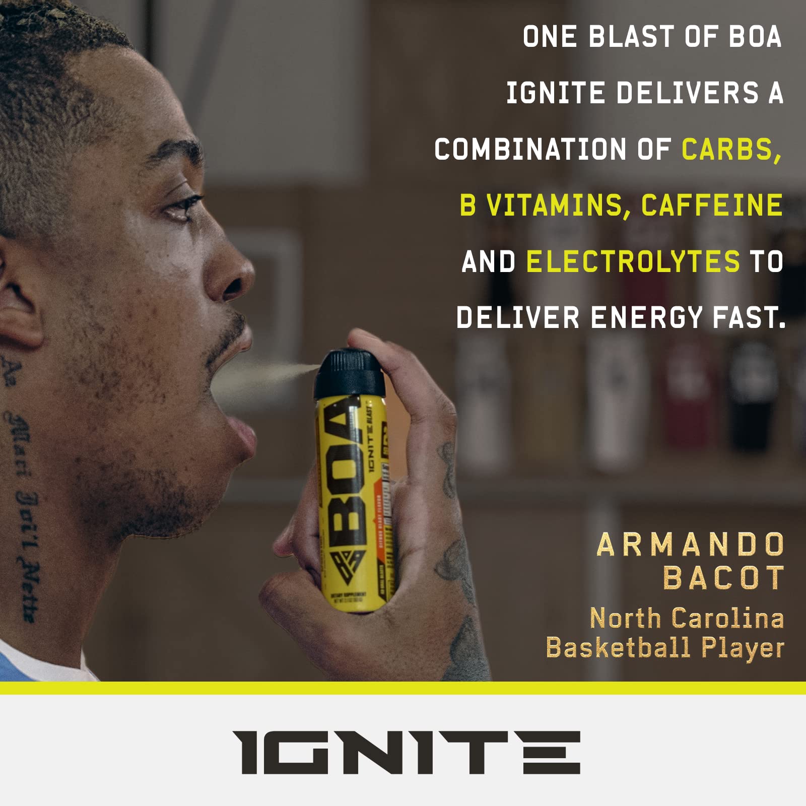 BOA Ignite Blast – Oral Aerosol Rapid Energy Solution – Pre Workout with Caffeine, B Vitamins BOA Nutrition IncAu supplements