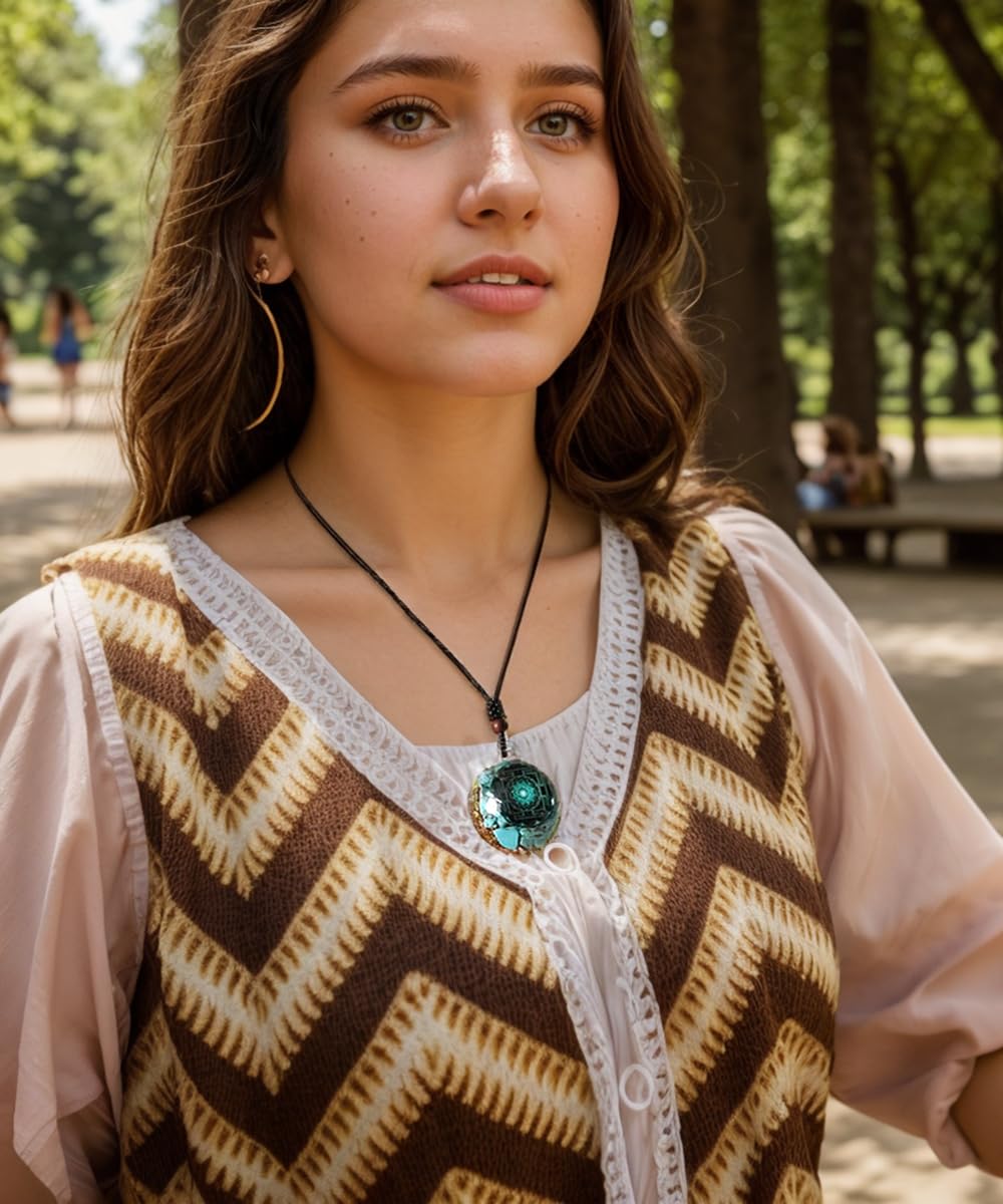 Day Day Up Turquoise Orgonite Pendant Healing Crystal jewelry Orgone Yoga Necklace Reiki Spiritual Day Day UpAu supplements