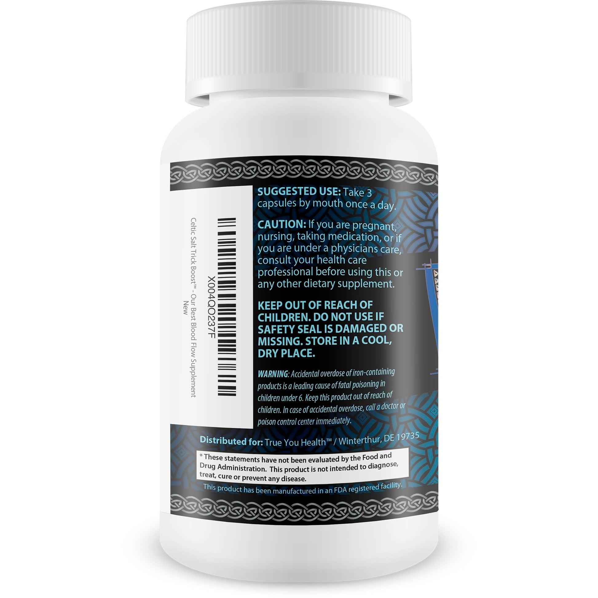Celtic Salt Trick Boost for Blood Flow - Improved Formula - Our Best Blood Circulation Supplements for Men - Increase Blood Flow Care Blood Circulation Pills - Advanced Blood Flow Support True You HealthAu supplements
