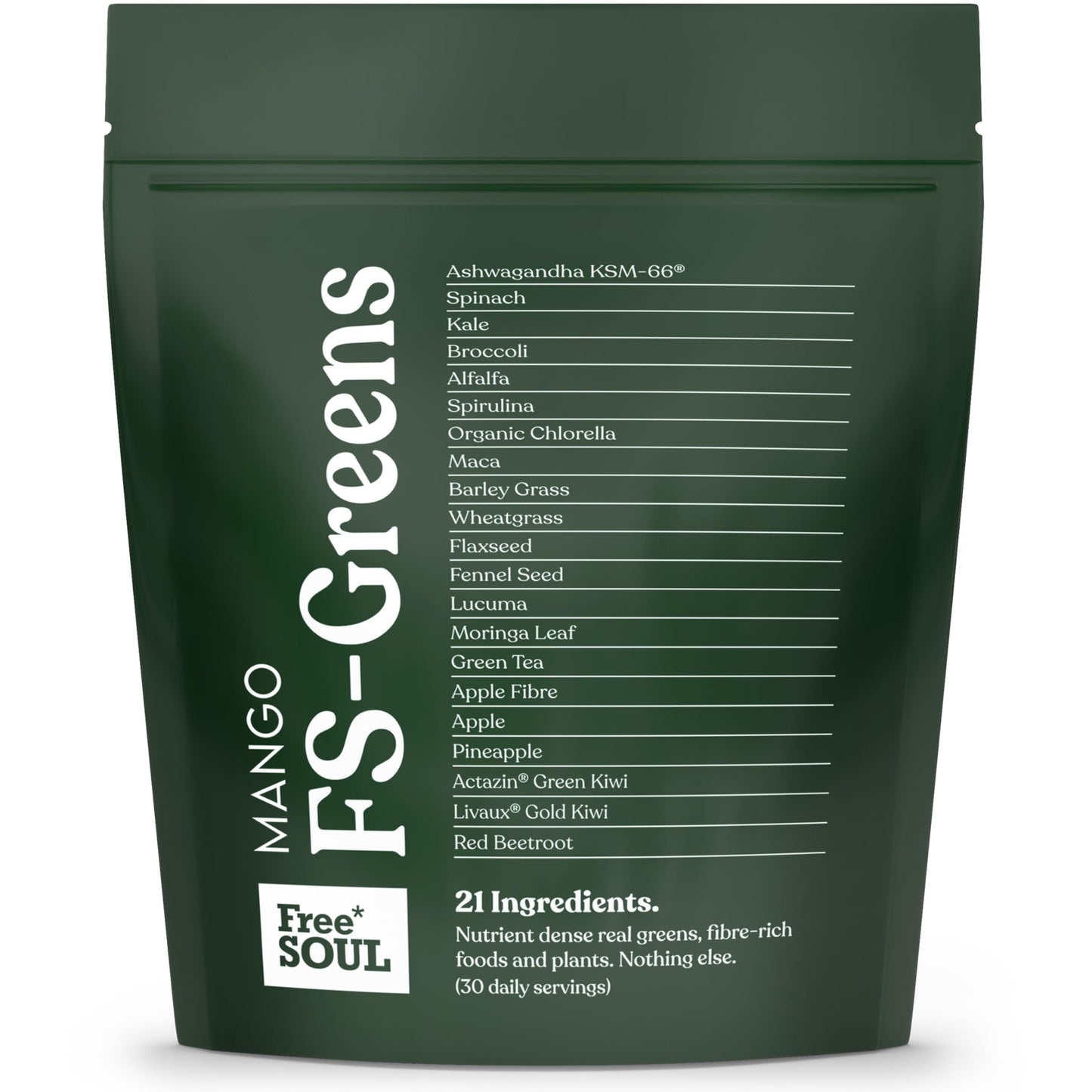FS-Greens | 21 Advanced Greens, Superfoods, and Adaptogens Including KSM-66 Free SoulUS supplements