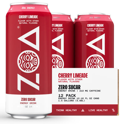 ZOA Energy Drink & Pre-Workout Powder Bundle, Cherry Limeade ZOAUS supplements