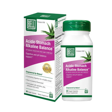 Bell Acidic Stomach Alkaline Balance Lifestyle Products | Helps Maintain Healthy pH Levels | 60 Capsules BellAu supplements