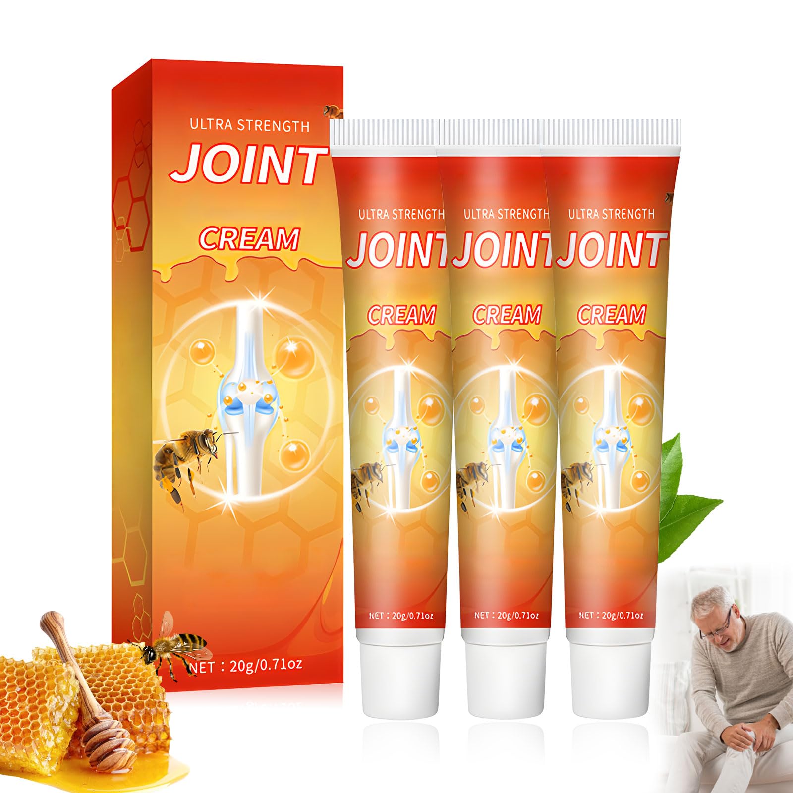 XiuFa 3PCS Joint Cream, Bee Venom Joint Repair Cream, for Back, Neck, Feet, Shoulder XiuFaAu supplements