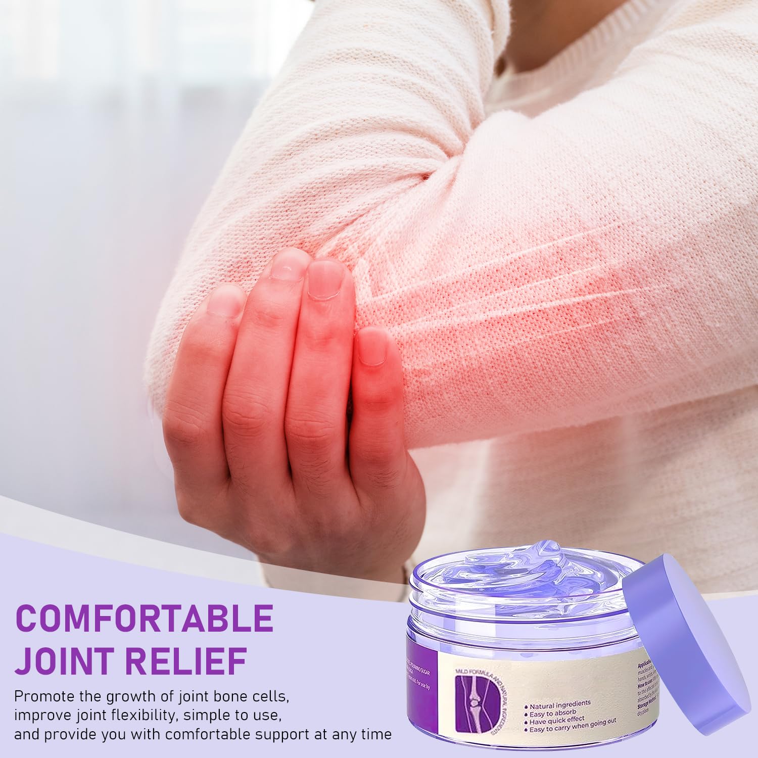 2PCS Soothing Relief Massage Gel, Joint Gel Purple Gel Cooling Activities Throughout The Body, Soothing Knees, Lumbar, Neck, Back, Shoulders, Hands, and Feet iaredonAu supplements