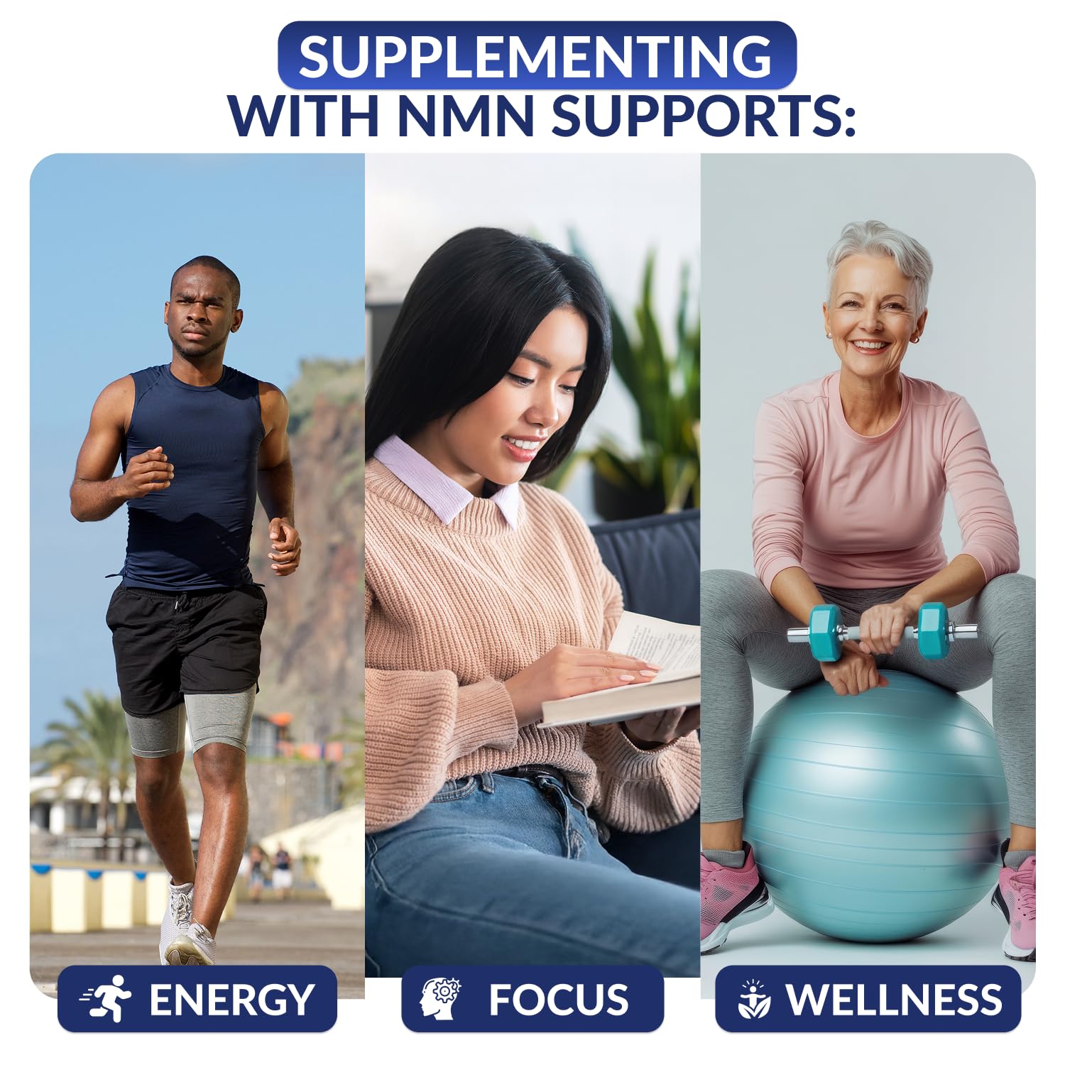 NMN Supplement 600 mg/Capsule Once Daily | 99% Pure Beta Nicotinamide Mononucleotide | Potent NAD⁺ Precursor | Supports Cellular Energy & Metabolism | Vegan, Non-GMO, Third-Party Tested & Gluten-Free AUTHENTAAu supplements