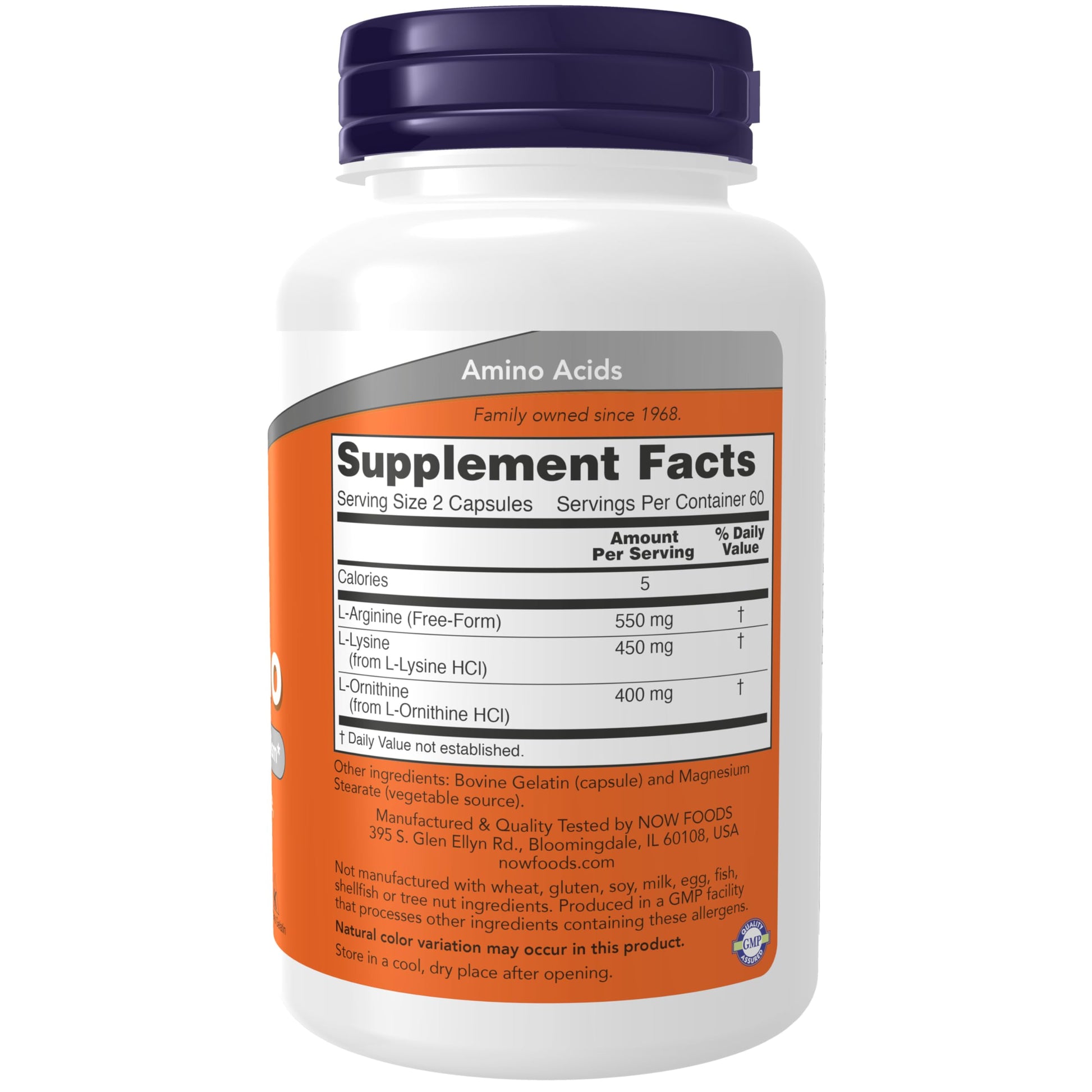 NOW Foods Supplements, Tri-Amino with L-Arginine, L-Ornithine, L-Lysine, Supports Protein Metabolism*, 120 Capsules NOW FoodsAu supplements