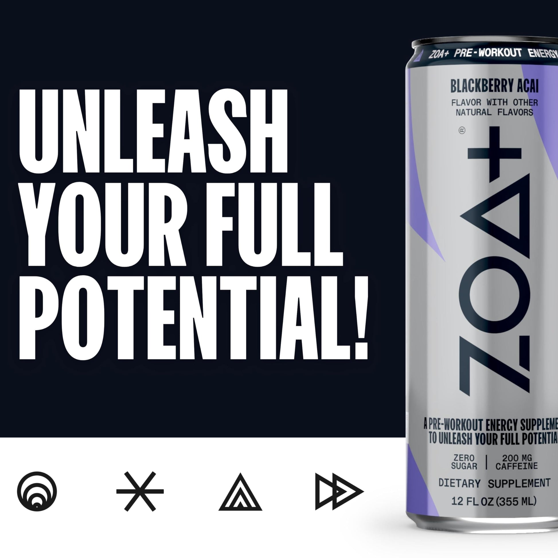 ZOA Plus Sugar-Free Pre-Workout Drink, Ready to Drink with Nitric Oxide, Vitamin B, C and D ZOAAu supplements