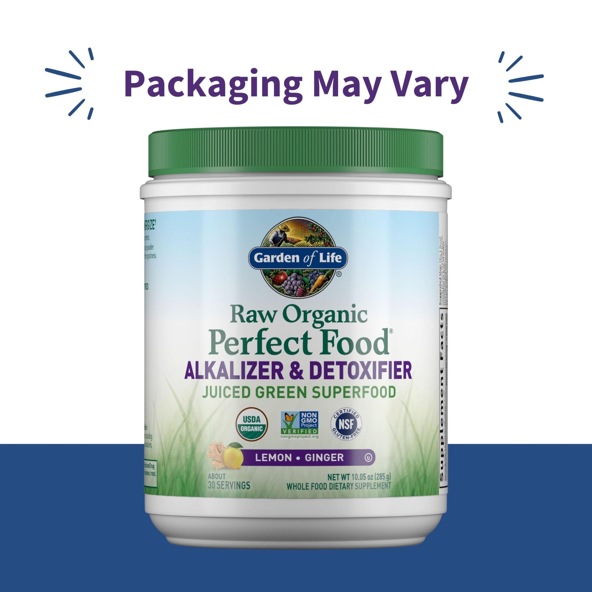 Garden of Life Raw Organic Perfect Food Alkalizer and Detoxifier, Lemon Ginger Flavored Superfood Powder Supplement, 30 Servings Garden of LifeAu supplements
