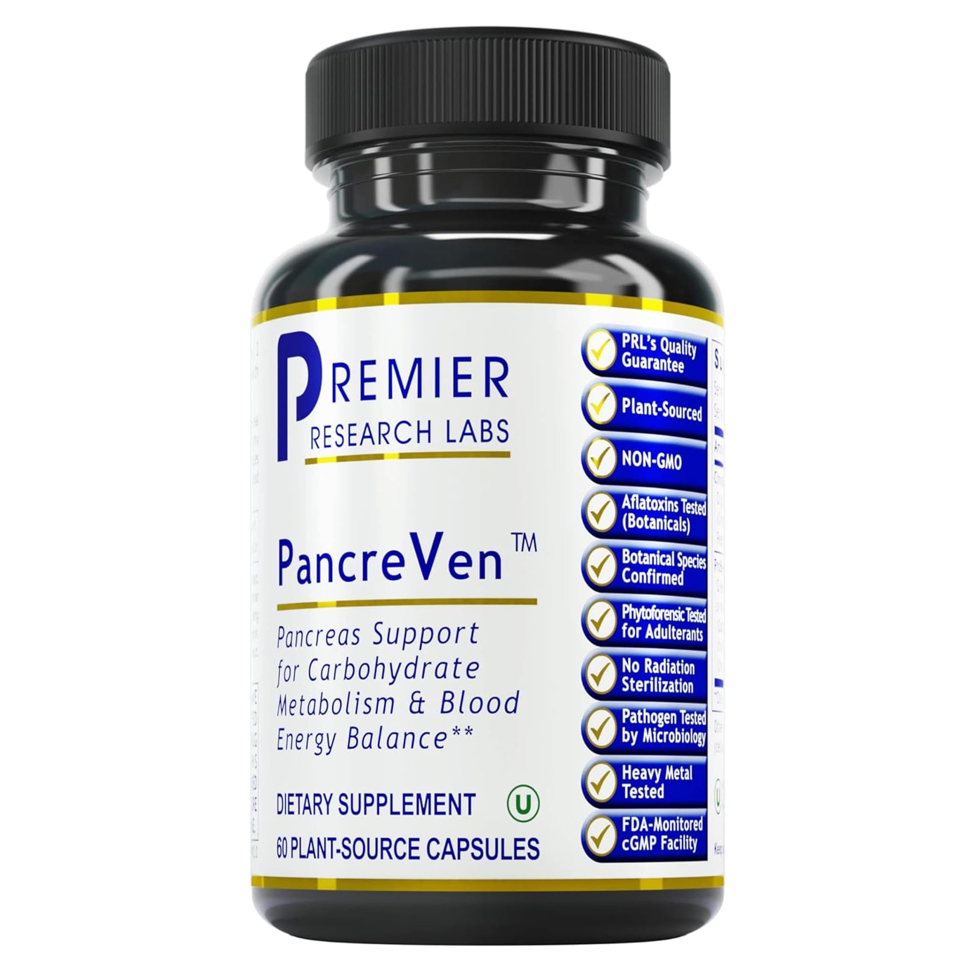 Premier Research Labs PancreVen - Pancreas Support, Pancreas Supplement, Cinnamon Supplements with Organic Ceylon Cinnamon & Prickly Pear to Aid Pancreas Health - 120 Vegetarian Capsules Premier Research LabsAu supplements