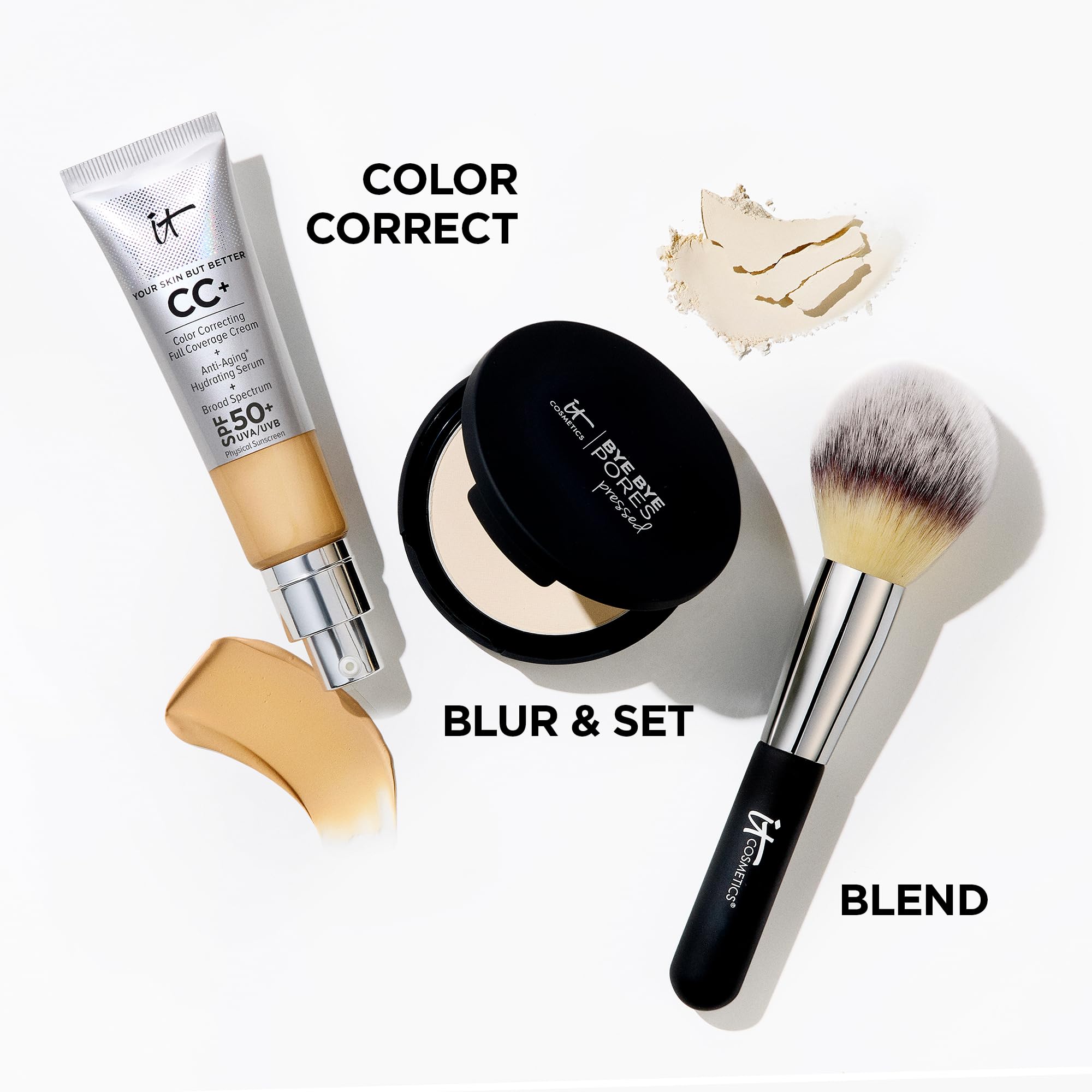 IT Cosmetics Bye Bye Pores Pressed Finishing Powder - Universal Translucent Shade - Contains Anti-Aging Peptides, Hydrolyzed Collagen & Antioxidants - 0.31 oz IT CosmeticsAu supplements