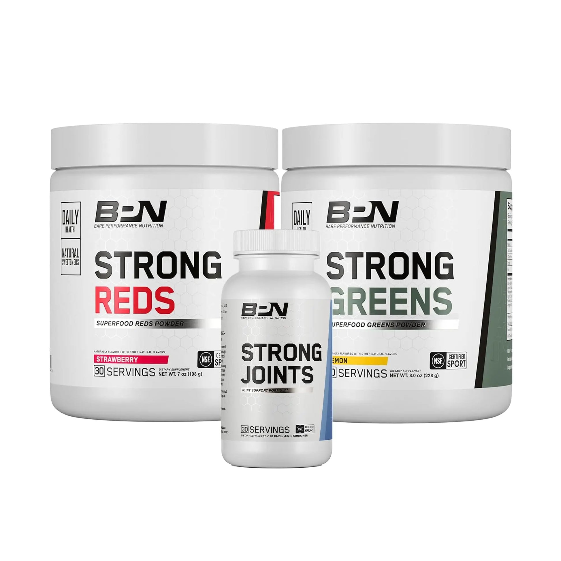BARE PERFORMANCE NUTRITION BPN Health & Wellness Bundle, Strong Reds, Strong Greens Lemon, Strong Joints BARE PERFORMANCE NUTRITIONAu supplements