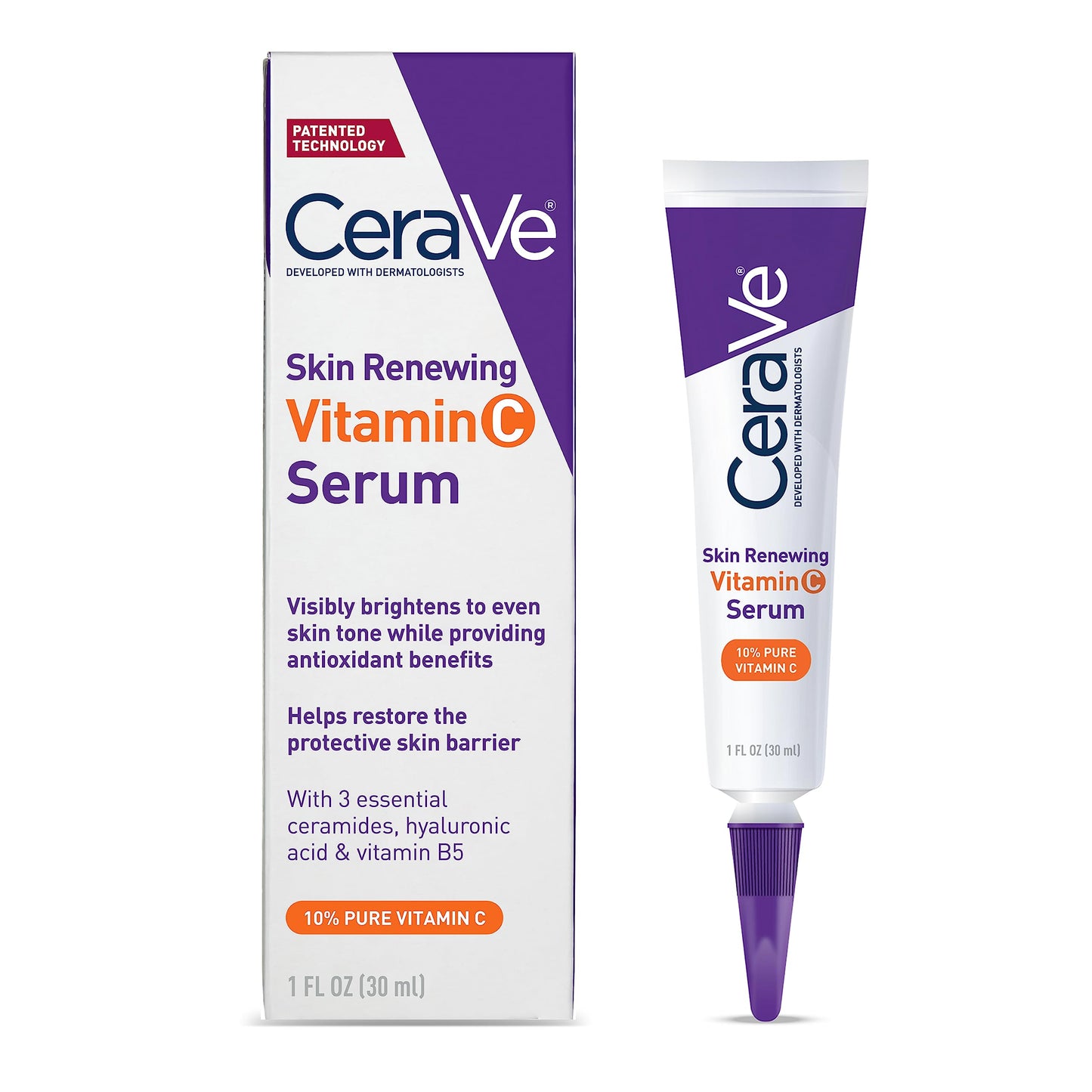 CeraVe Vitamin C Serum with Hyaluronic Acid | Skin Brightening Serum for Face CeraVeUS supplements