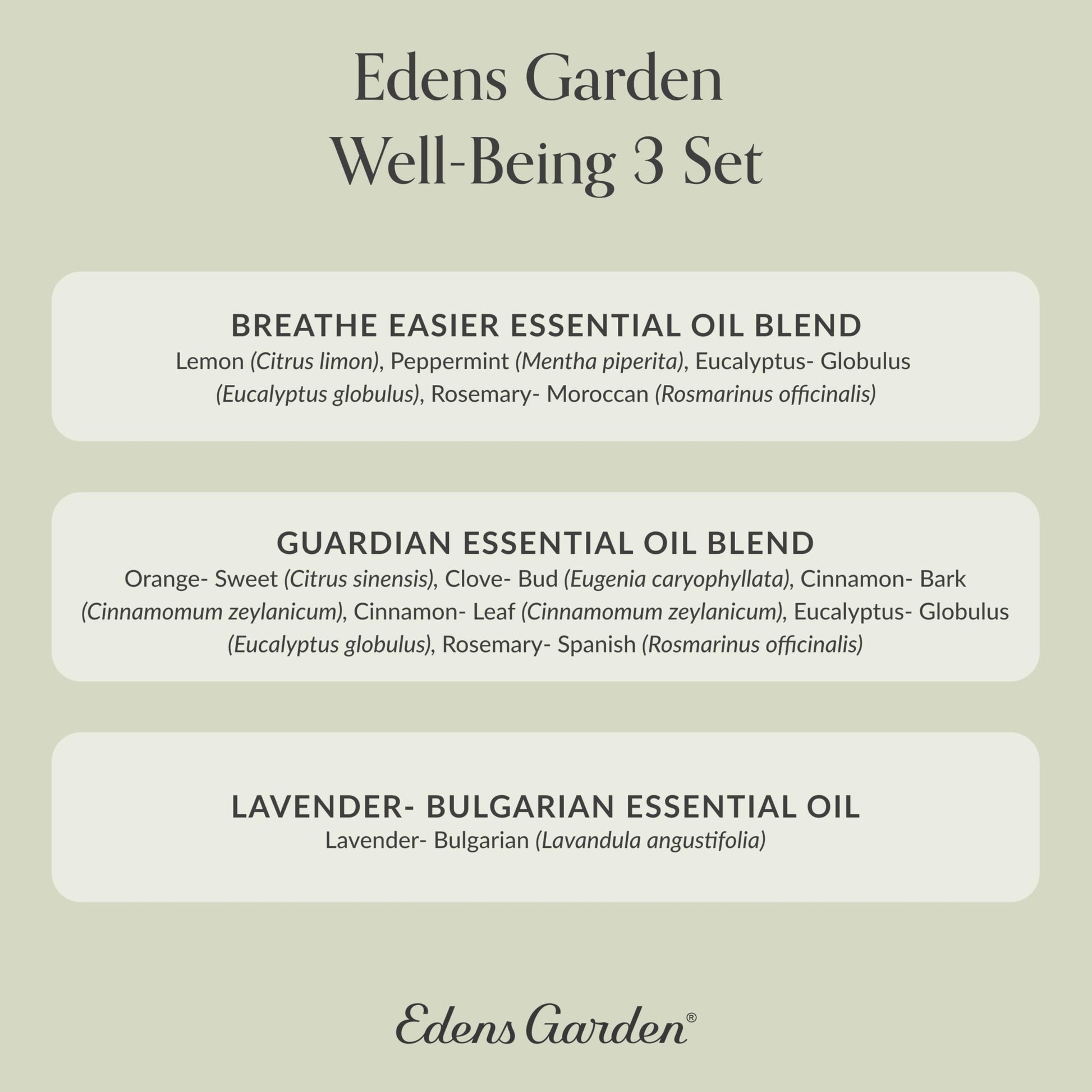 Edens Garden Essential Oil Well-Being Set, 3 Pure Essential Oils for Diffusers for Home Edens GardenAu supplements