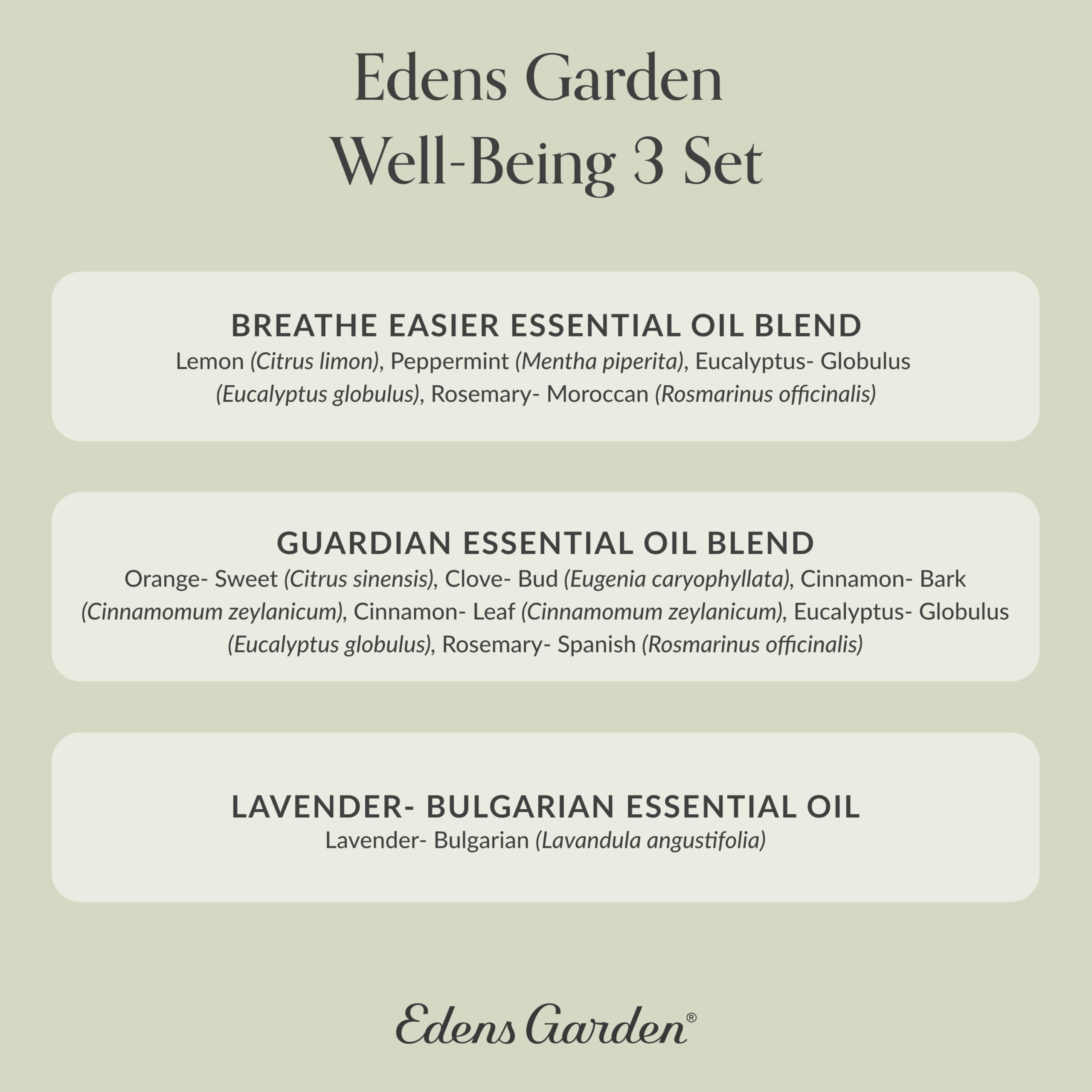 Edens Garden Essential Oil Well-Being Set, 3 Pure Essential Oils for Diffusers for Home Edens GardenAu supplements
