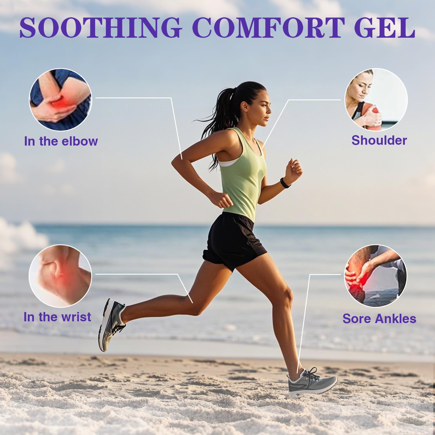 Kresin Joint Comfort Gel, Kresin Joint Comfort Purple Gel, for Neck, Back, Knees, Lumbar, and Feet, Absorb Quickly, 1PC, Purple RATYMONAu supplements