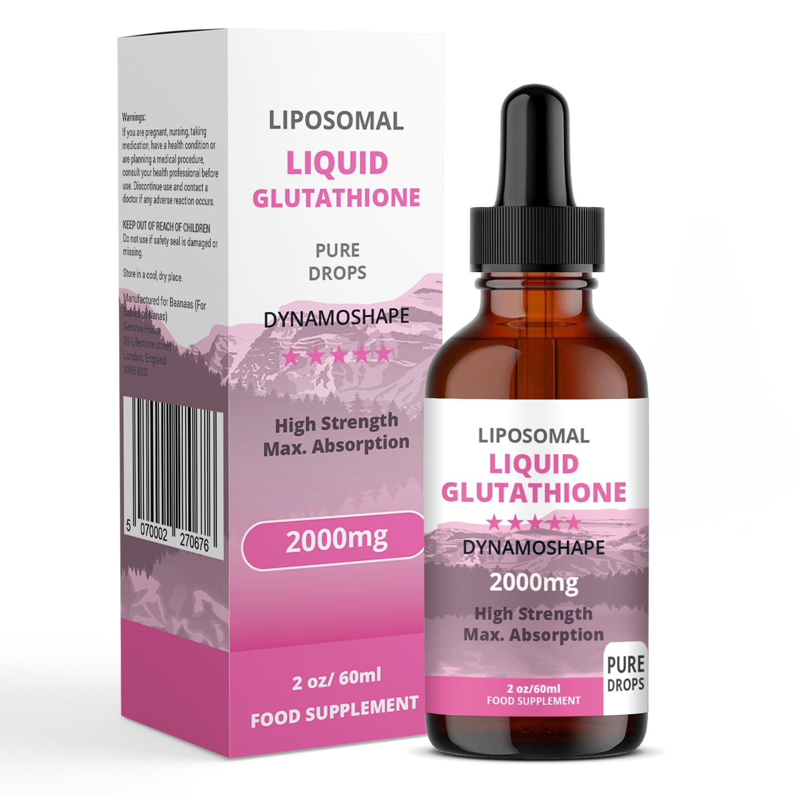 Liposomal Glutathione 2000mg with Vitamin C, Oral Glutathione Liquid, Antioxidant Supplement for Detox, Superior Absorption, Higher Dosage (Pack of 1) baanaas For Babies to NanasAu supplements