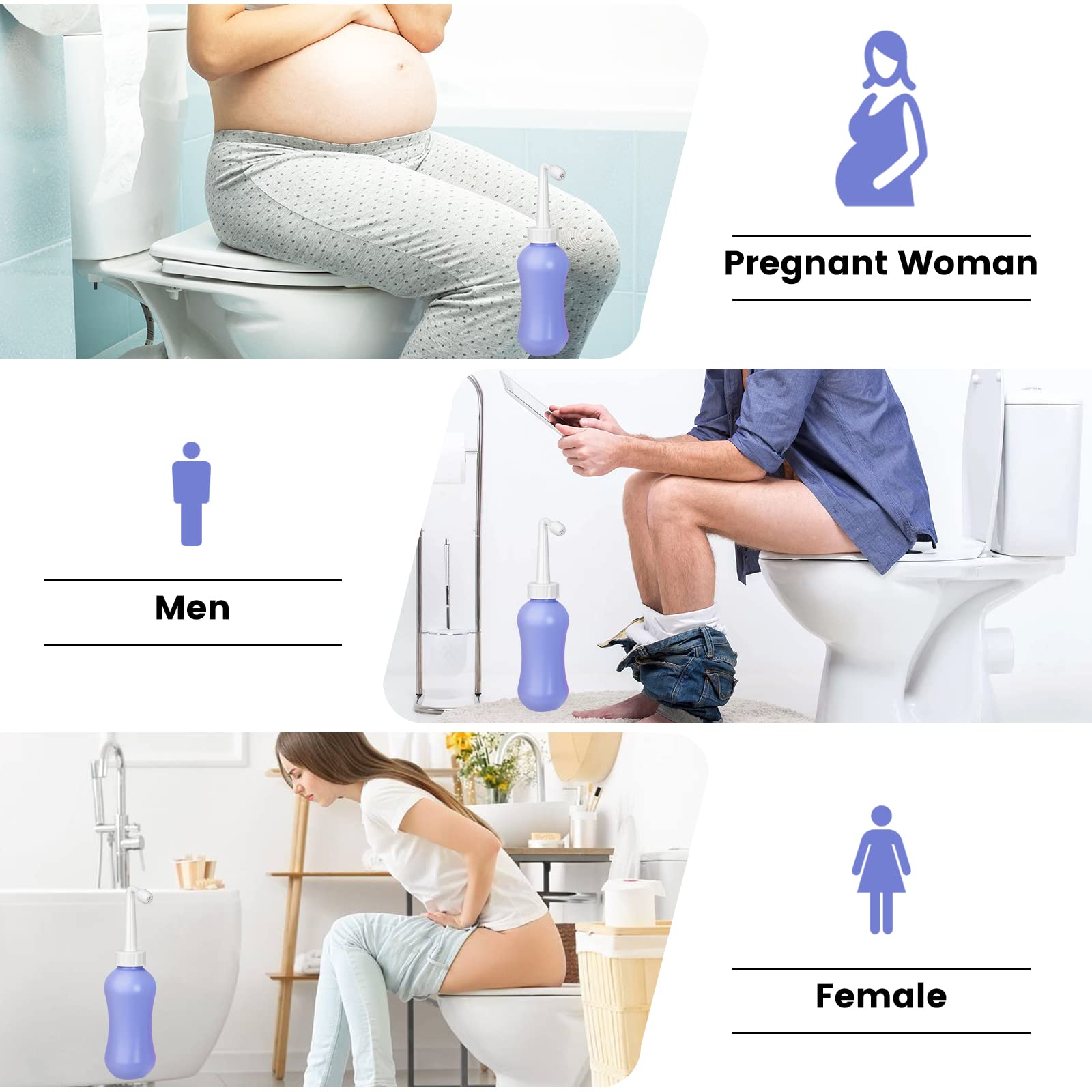450ml Peri Bottle Postpartum for Feminine Care, 2 Pack Portable Travel Bidet for Toilet, Perineal Bottle VicnKioHAu supplements
