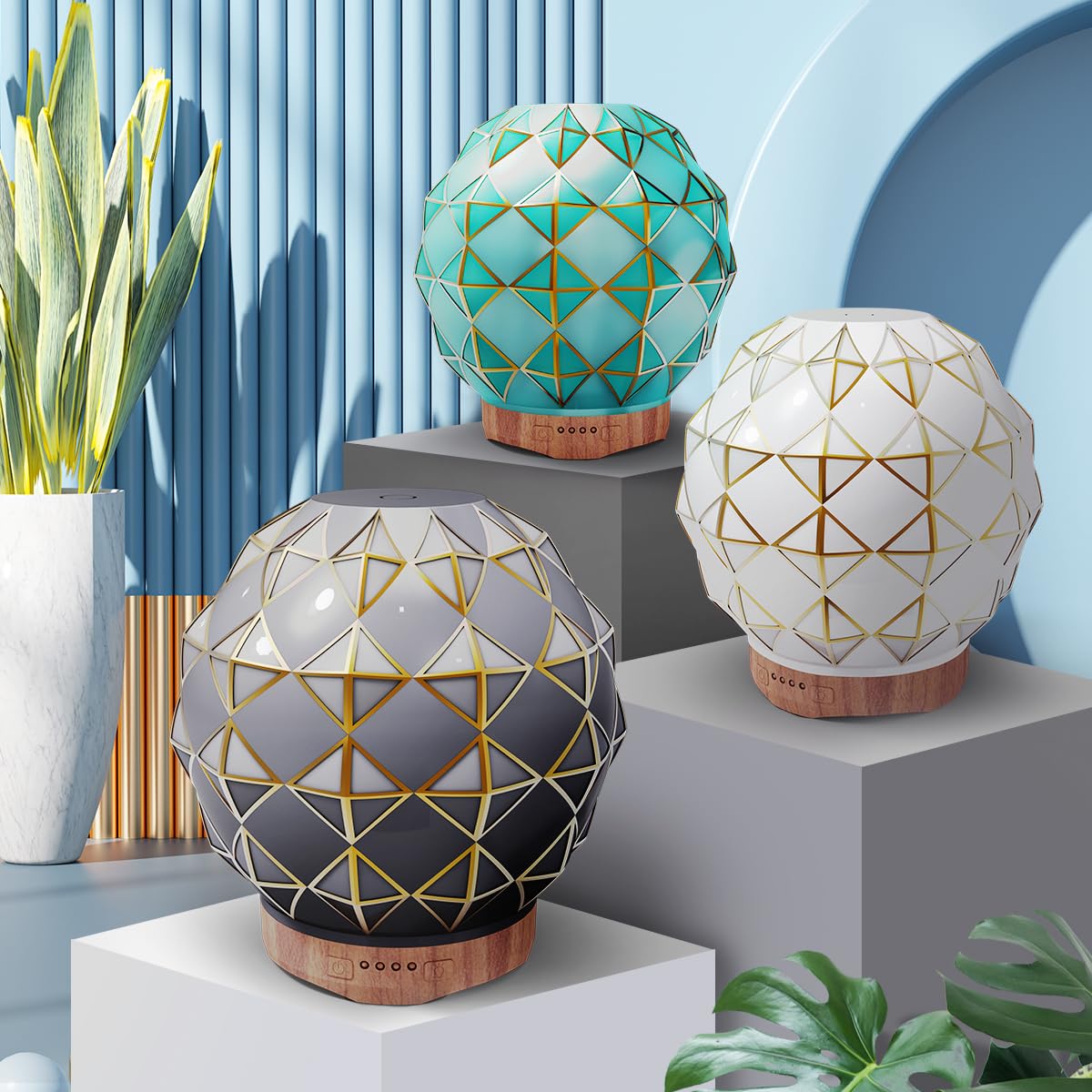 Youenkity Essential Oil Diffuser, Glass Ultrasonic Aromatherapy Diffuser with 7 Color LED Lights YOUENKITYAu supplements