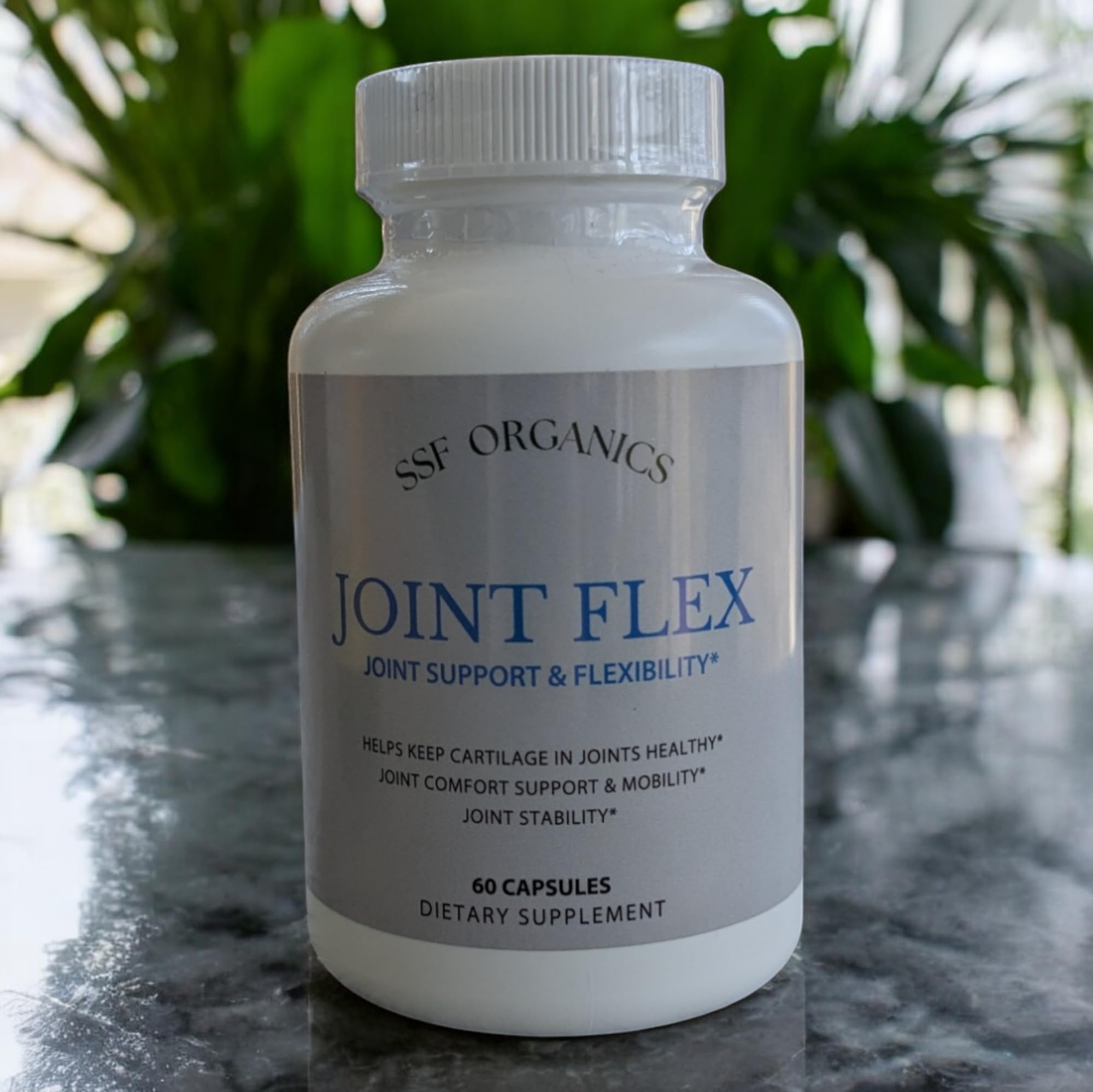 SSF Organics-Joint Flex with Glucosamine Chondroitin Turmeric Msm Boswellia - Joint Support Supplement for Relief 60 Capsules for Bones, Back, Knees, Hands (60 Capsules) Serendipitous Summer FarmsAu supplements