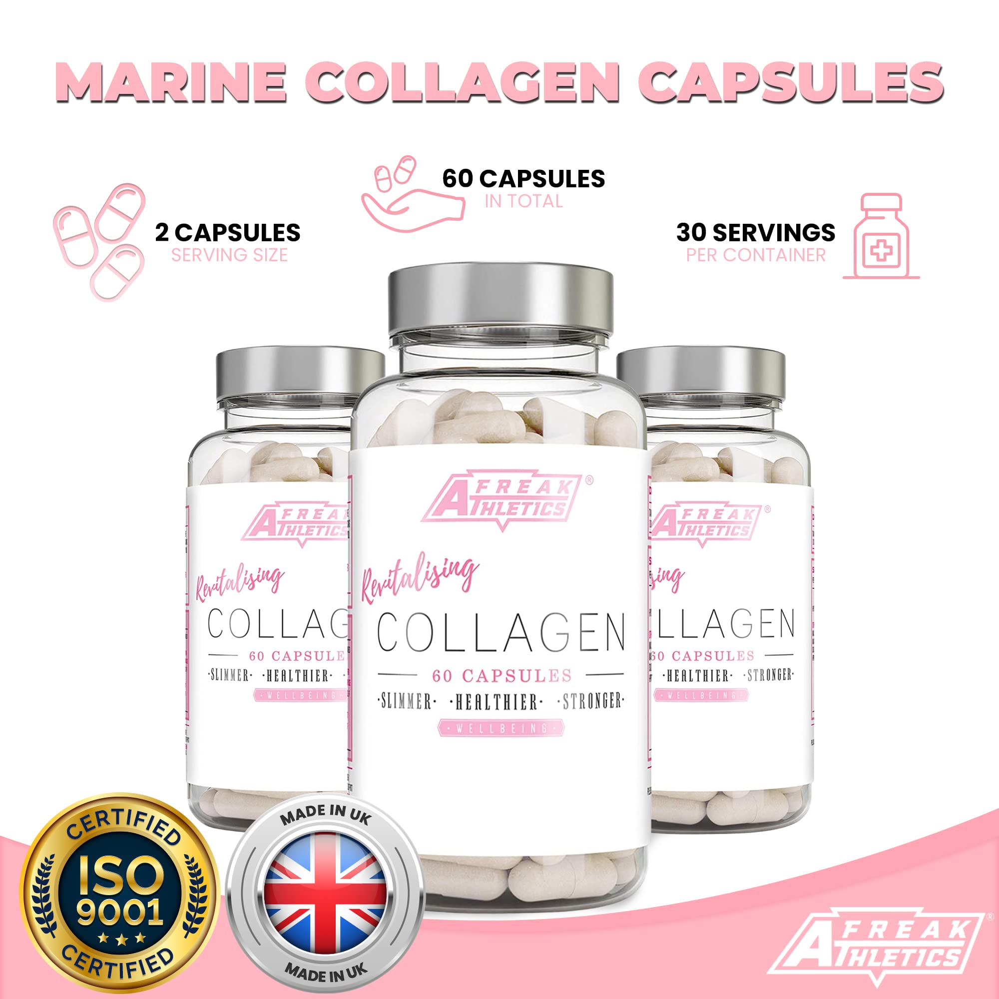 Collagen Supplements for Women - Marine Collagen Capsules - High Strength Skin, Hair Freak AthleticsAu supplements