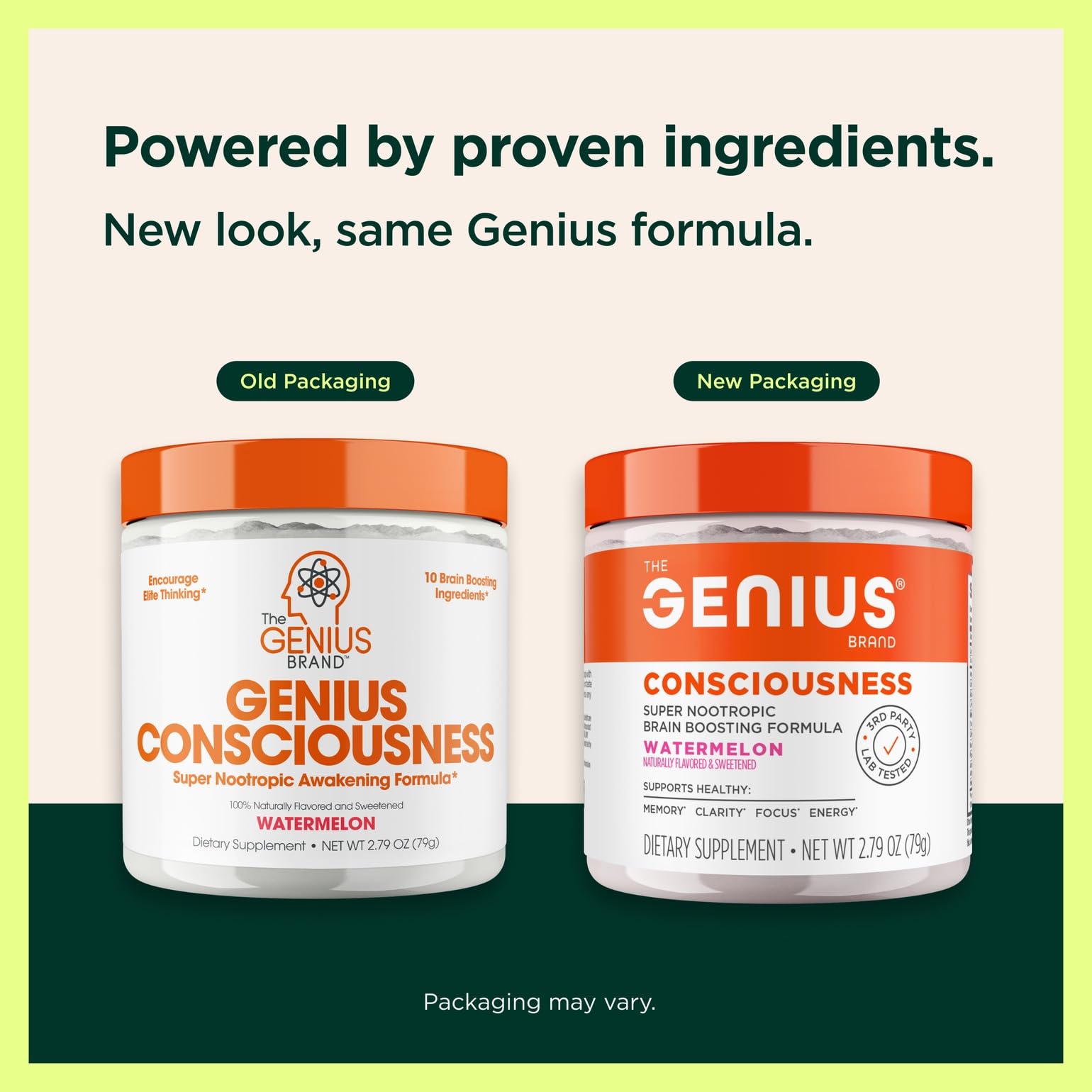 Genius Consciousness - Premium Nootropic Powder for Focus, Memory & Mental Clarity - AlphaSize, NeuroFactor, Lion’s Mane & Dynamine - Natural Brain Booster for Studying, Work & Creativity – Watermelon The Genius BrandUS supplements