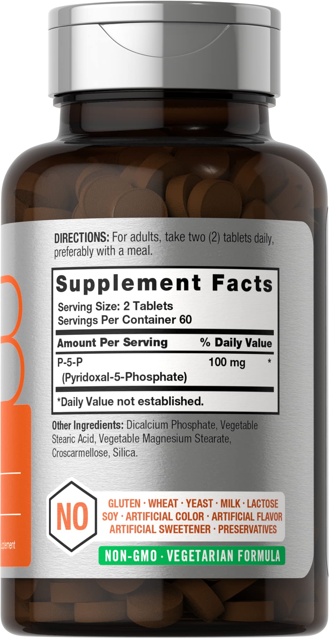 P-5-P Activated Vitamin B6 100mg | 120 Tablets | Vegetarian Supplement, Non-GMO HorbäachAu supplements