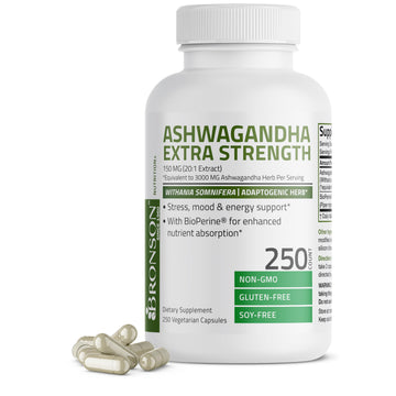 Bronson Ashwagandha Extra Strength 3000 mg Stress & Mood Support with BioPerine BronsonAu supplements