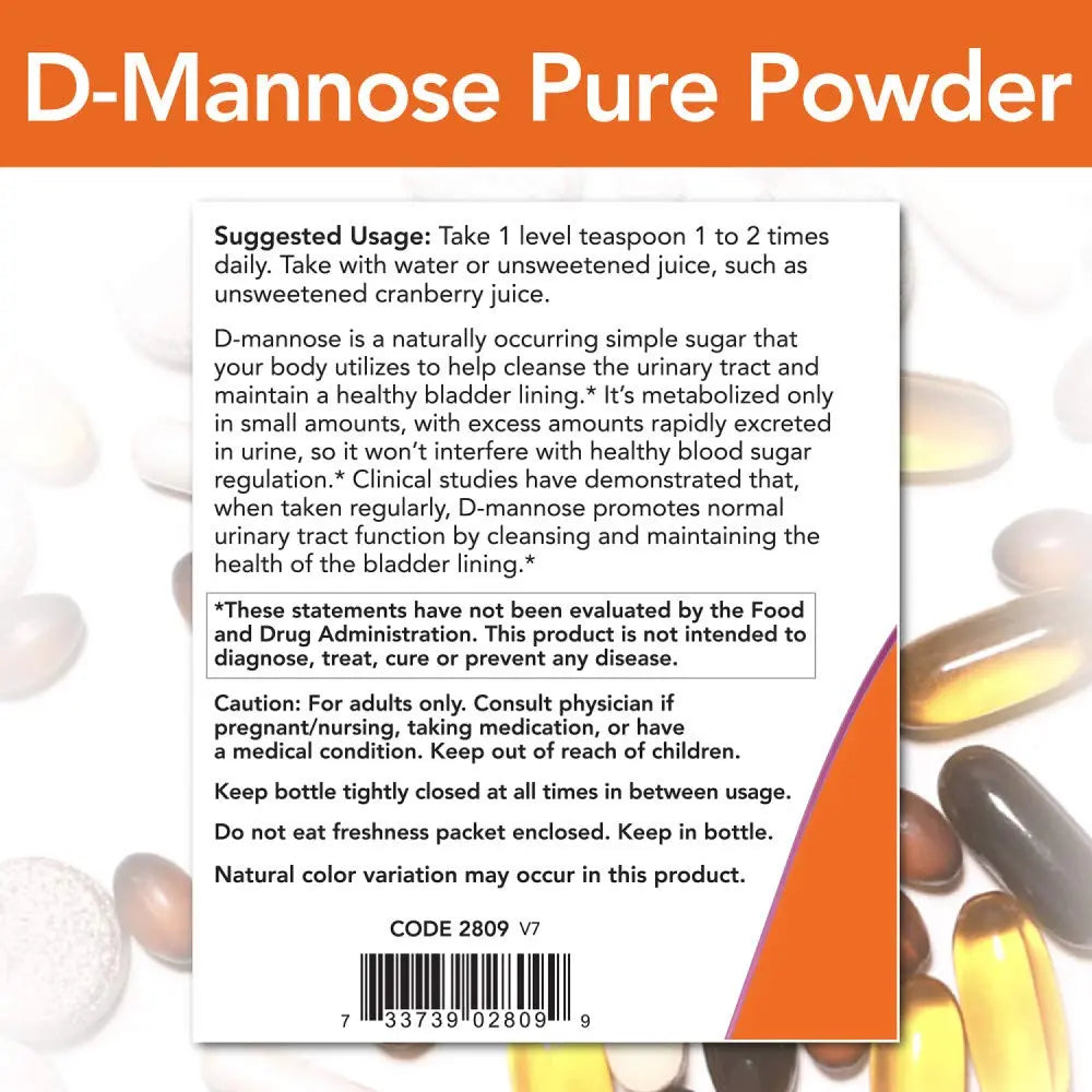 D-Mannose 6 OZ NOW FoodsAu supplements