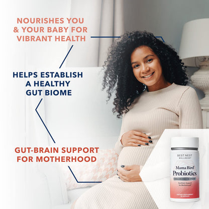 Best Nest Wellness Mama Bird Probiotics for Prenatal, Postnatal, Fertility, Women Digestive Best Nest WellnessUS supplements