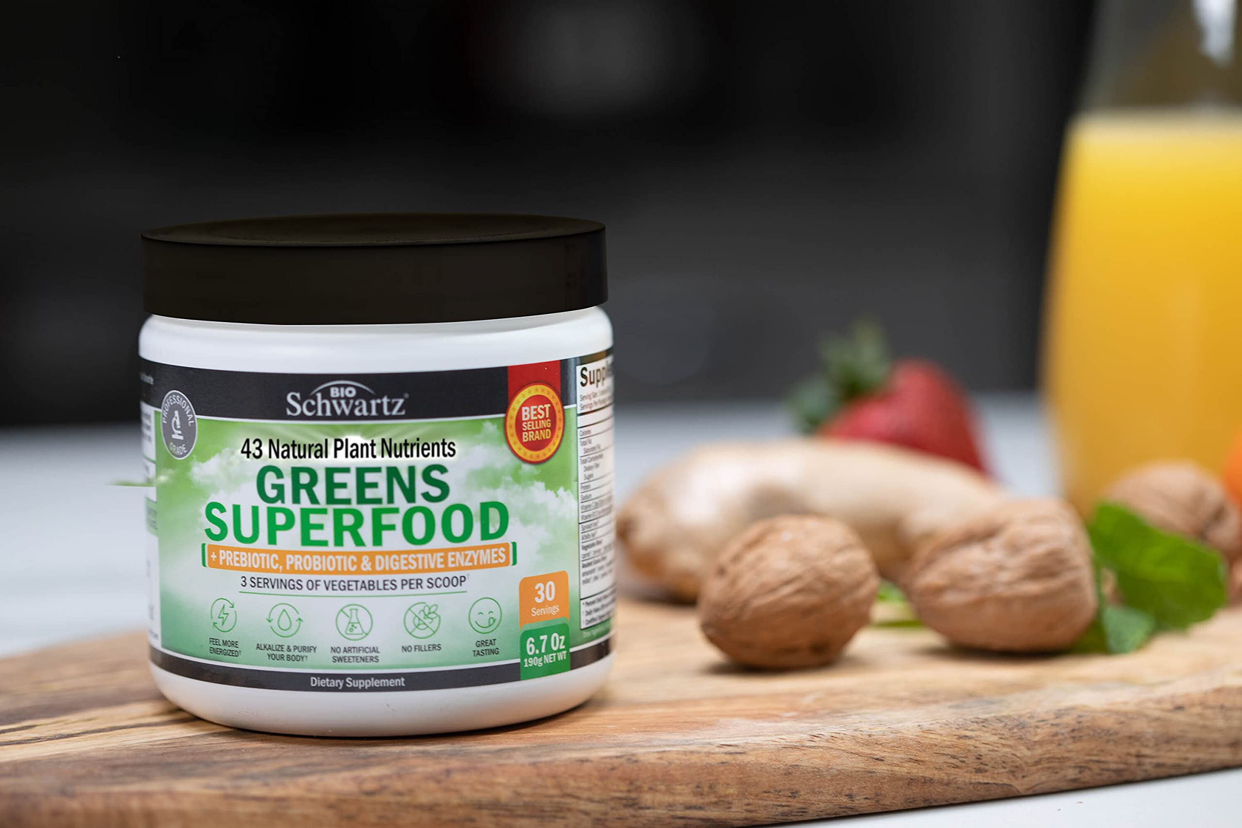 Super Greens Powder Superfood - Greens Powder with Probiotics Prebiotics Digestive BioSchwartzAu supplements