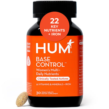 HUM Base Control Multivitamin for Women with Vitamin C, Iron, Biotin, Zinc, B Complex, Daily Women's Multivitamin, 22 Essential Vitamins & Minerals HUMUS supplements
