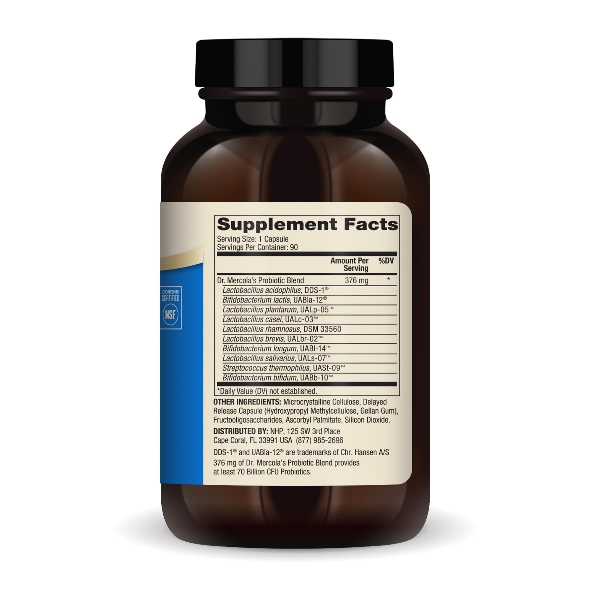 Dr. Mercola Complete Probiotics - 70 Billion CFU - Supports Immune, Digestive & Gut Health - Features 10 Strains - Shelf Stable - GMO-Free, Gluten-Free & Soy-Free - 90 Capsules (90 Servings) Dr. MercolaAu supplements