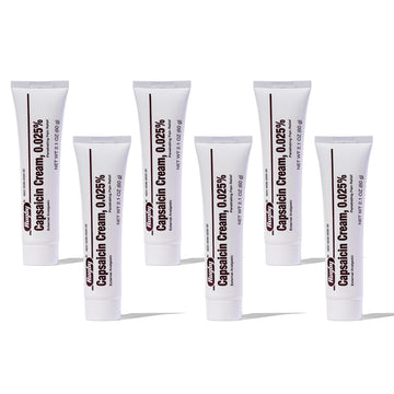 Rugby Capsaicin 0.025% Cream for Penetrating Pain Relief - 2.1 Oz (60g) (6 Pack) RUGBY LABORATORIESAu supplements